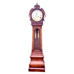 Antique Scottish Drumhead Longcase Grandfather Clock