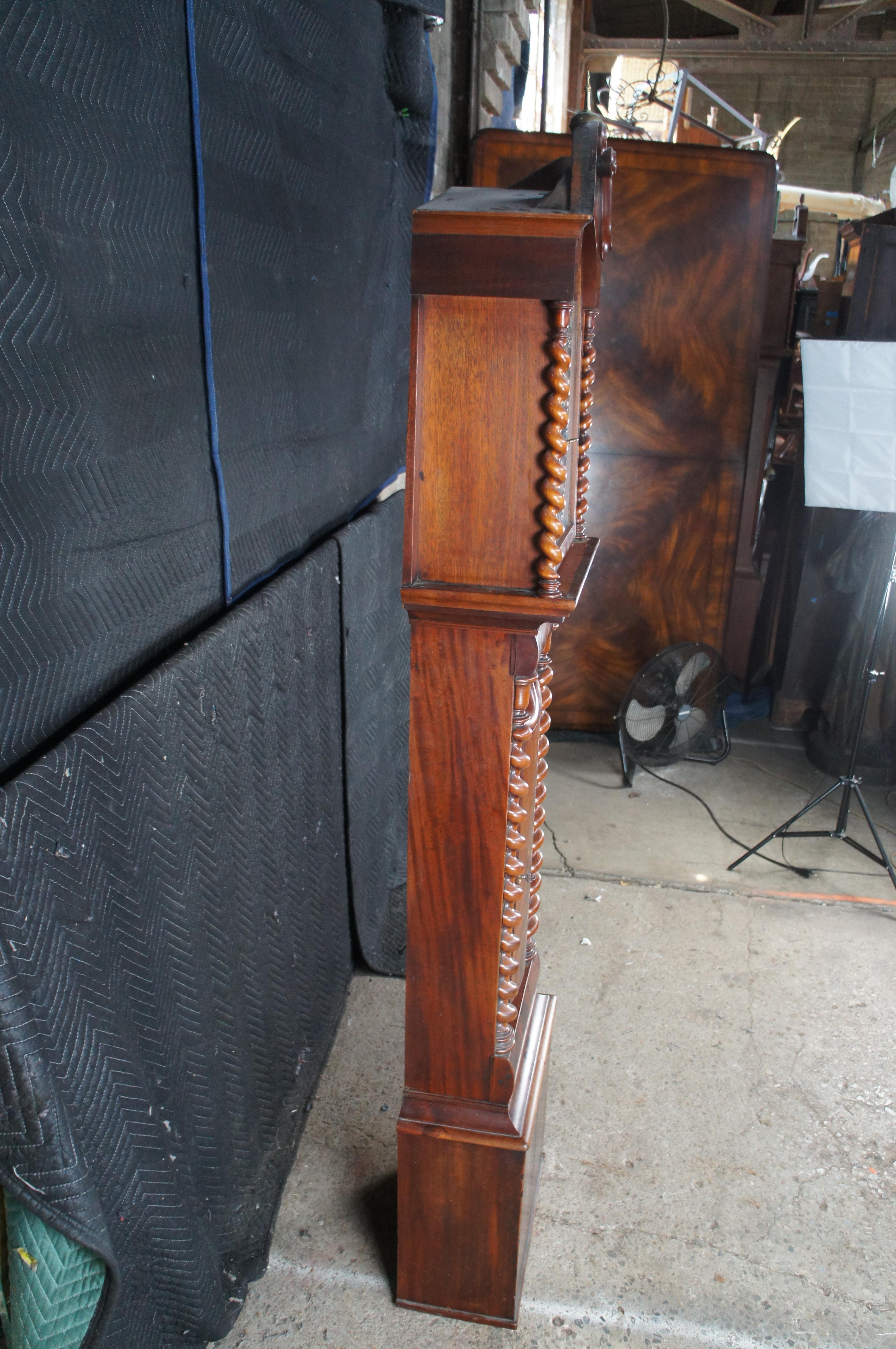 Antique Scottish George Lumsden Mahogany Nautical Tall Case Grandfather Clock For Sale 7