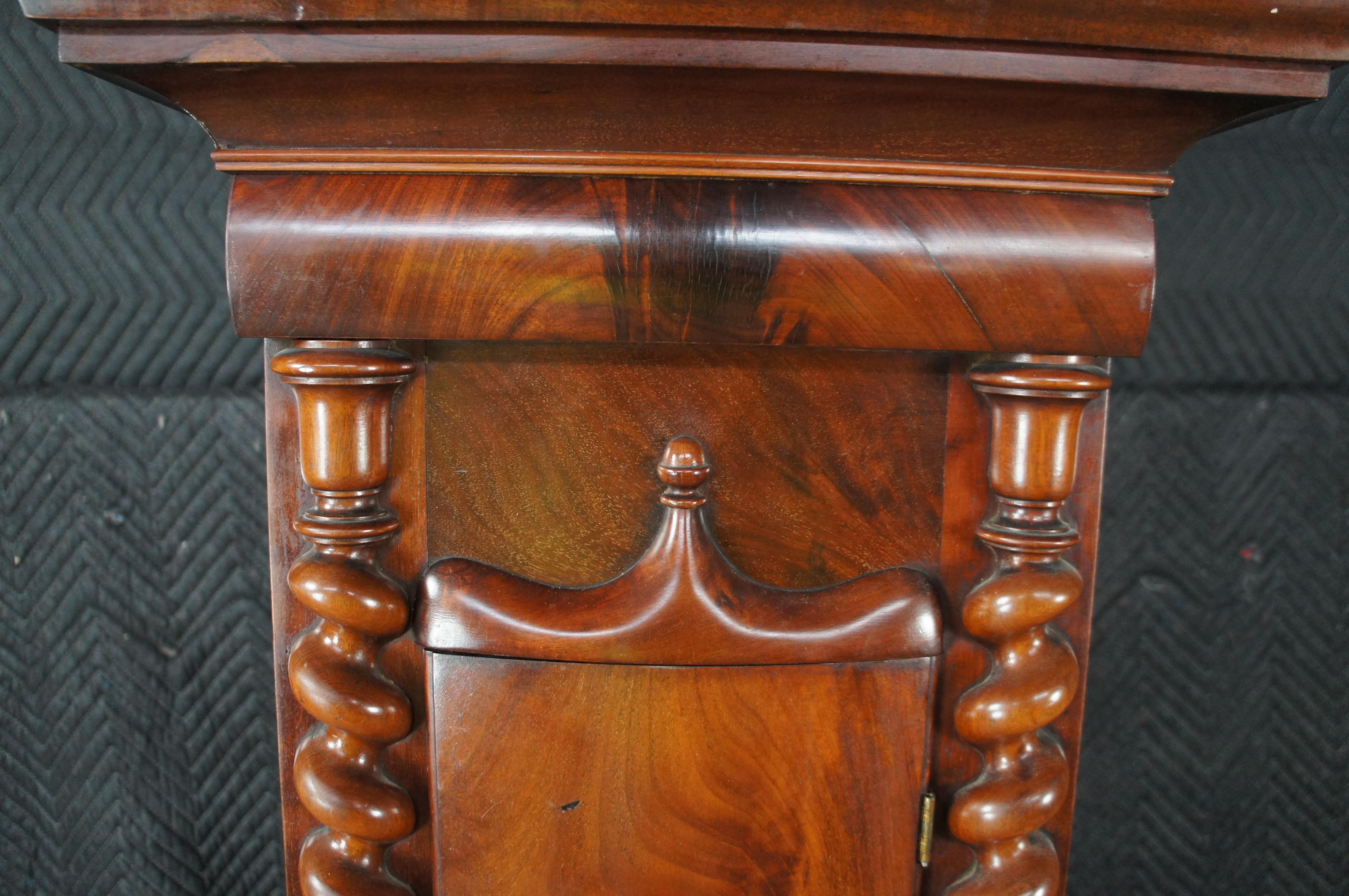 Antique Scottish George Lumsden Mahogany Nautical Tall Case Grandfather Clock For Sale 8