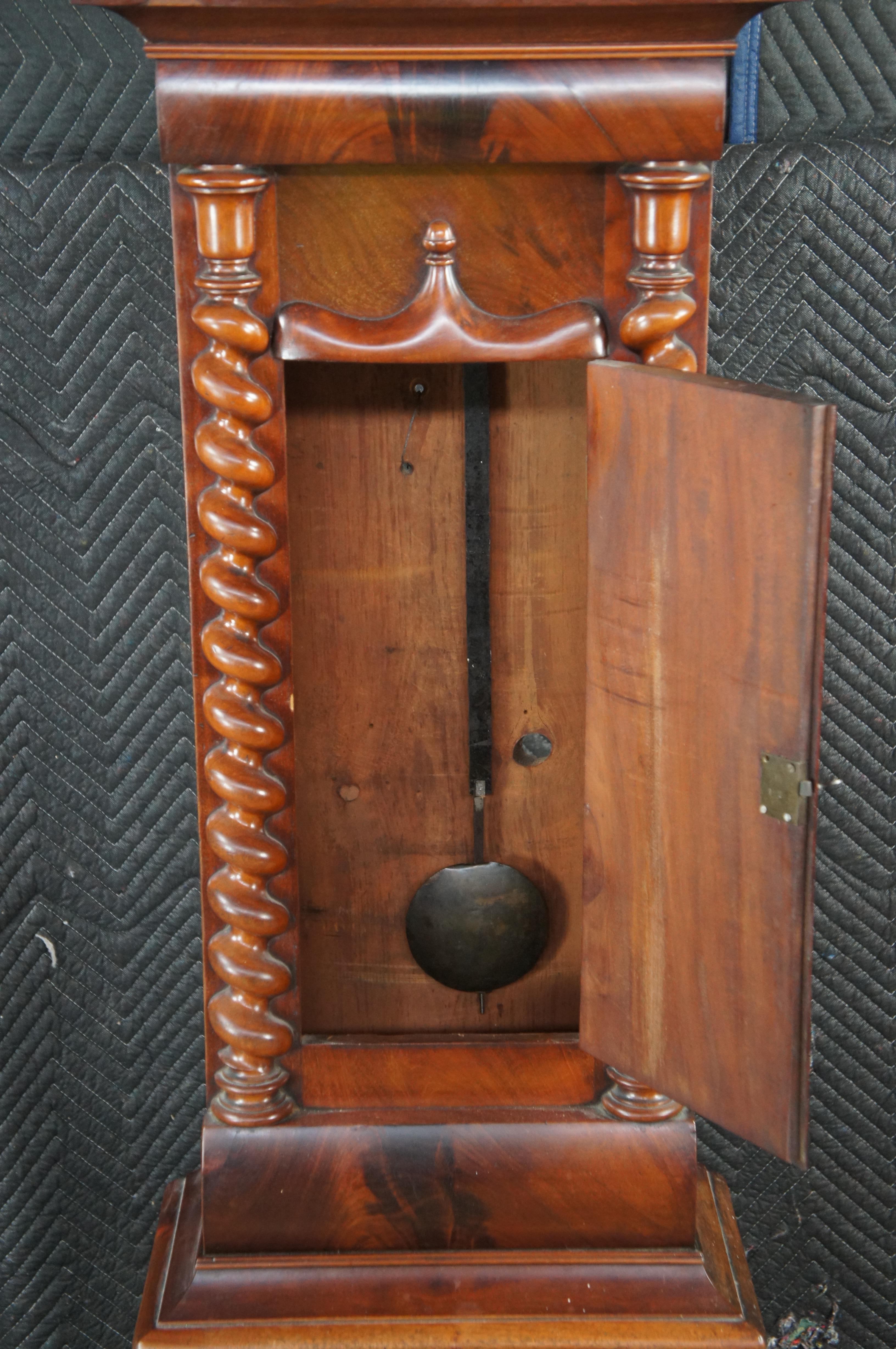 Antique Scottish George Lumsden Mahogany Nautical Tall Case Grandfather Clock For Sale 1