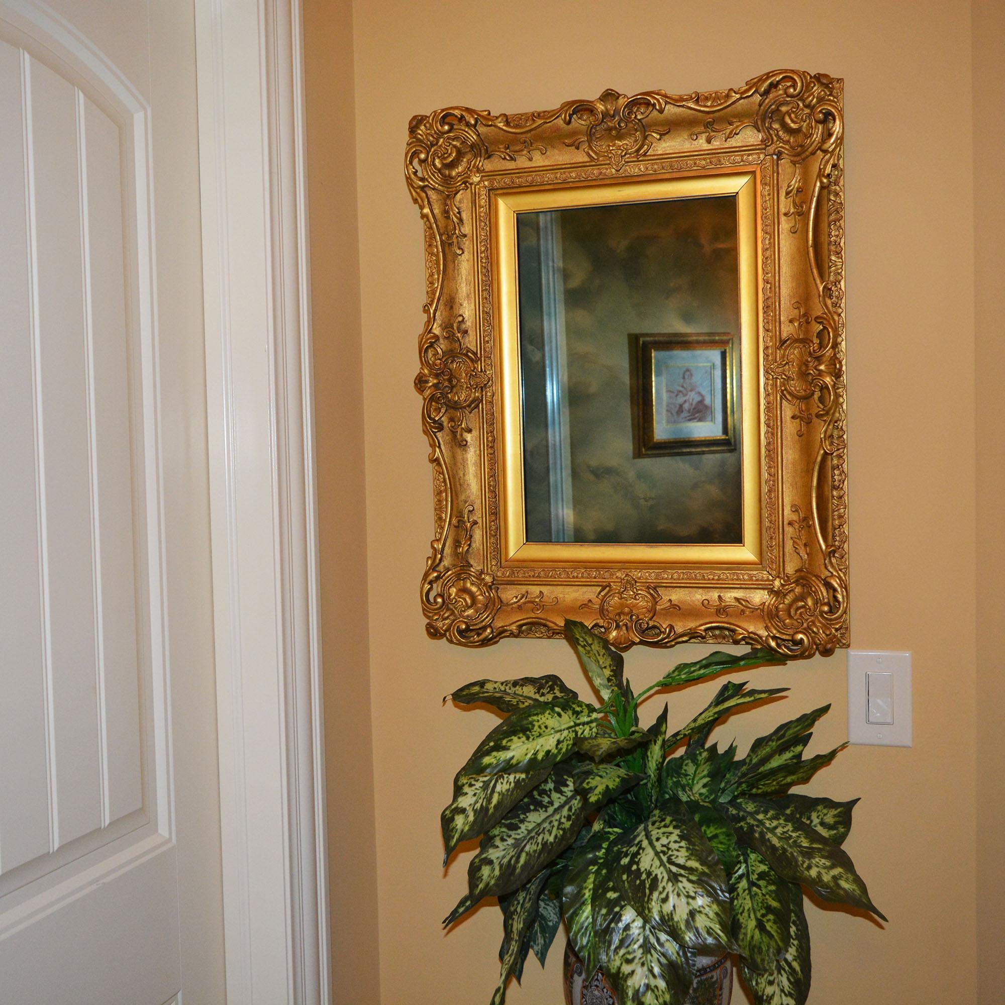 20th Century Antique Scottish Gilt Gesso Mirror Daniel Miller Carver & Gilder For Sale