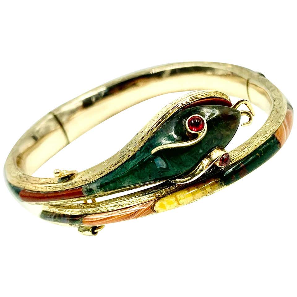 Pair of 19th Century Minangkabau High Karat Gold and Ruby Armlets ...