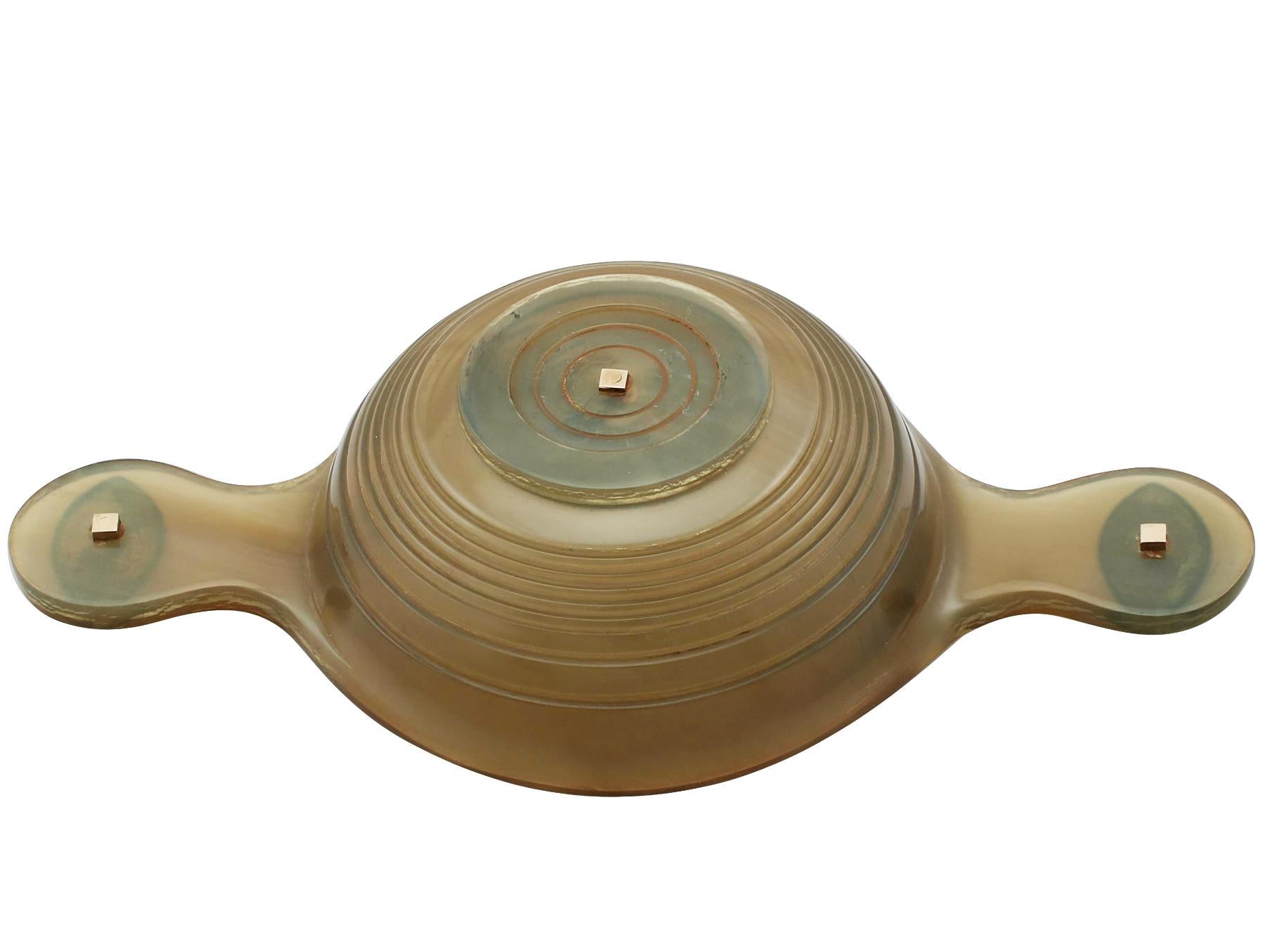 Antiguo quaich escocés de cuerno y oro amarillo, hacia 1890 en venta 3