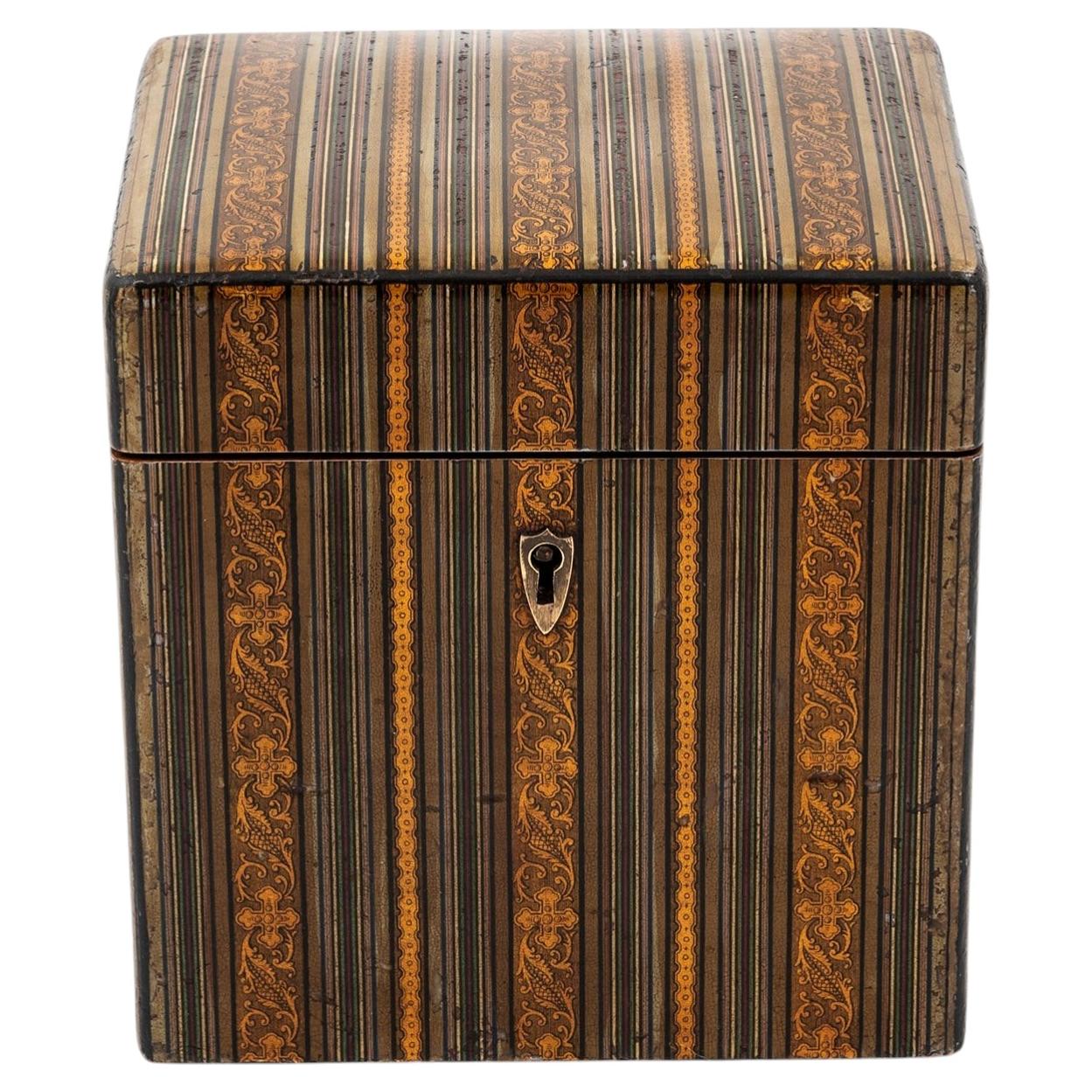 Antique Scottish Mauchline Ware Tea Caddy by Smiths