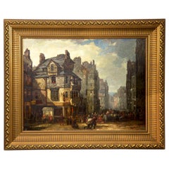 Antique Scottish Oil Painting of John Knox House, circa 1840-1860