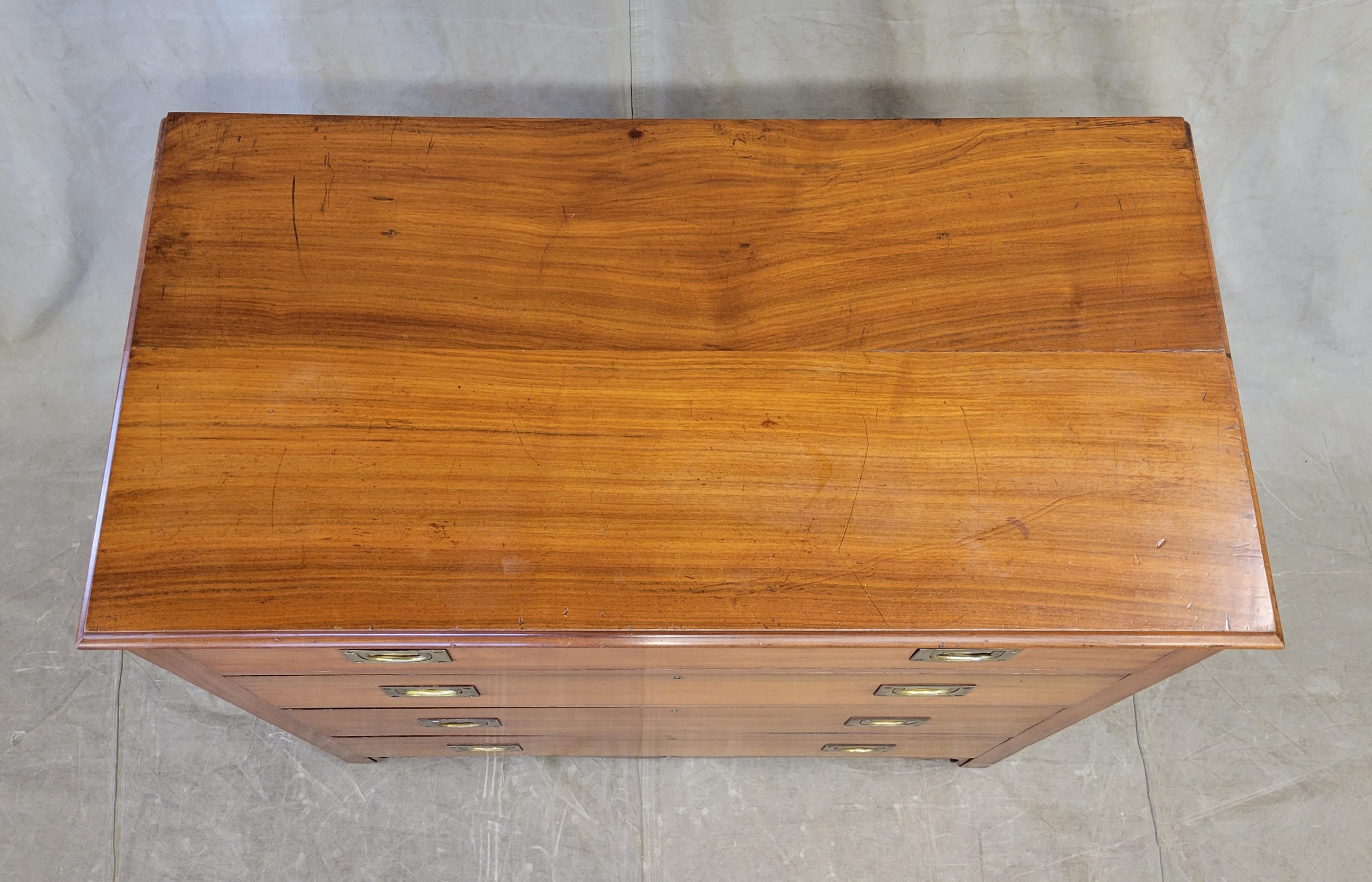 Antique Scottish or English Campaign Butler's Desk Chest of Drawers 4