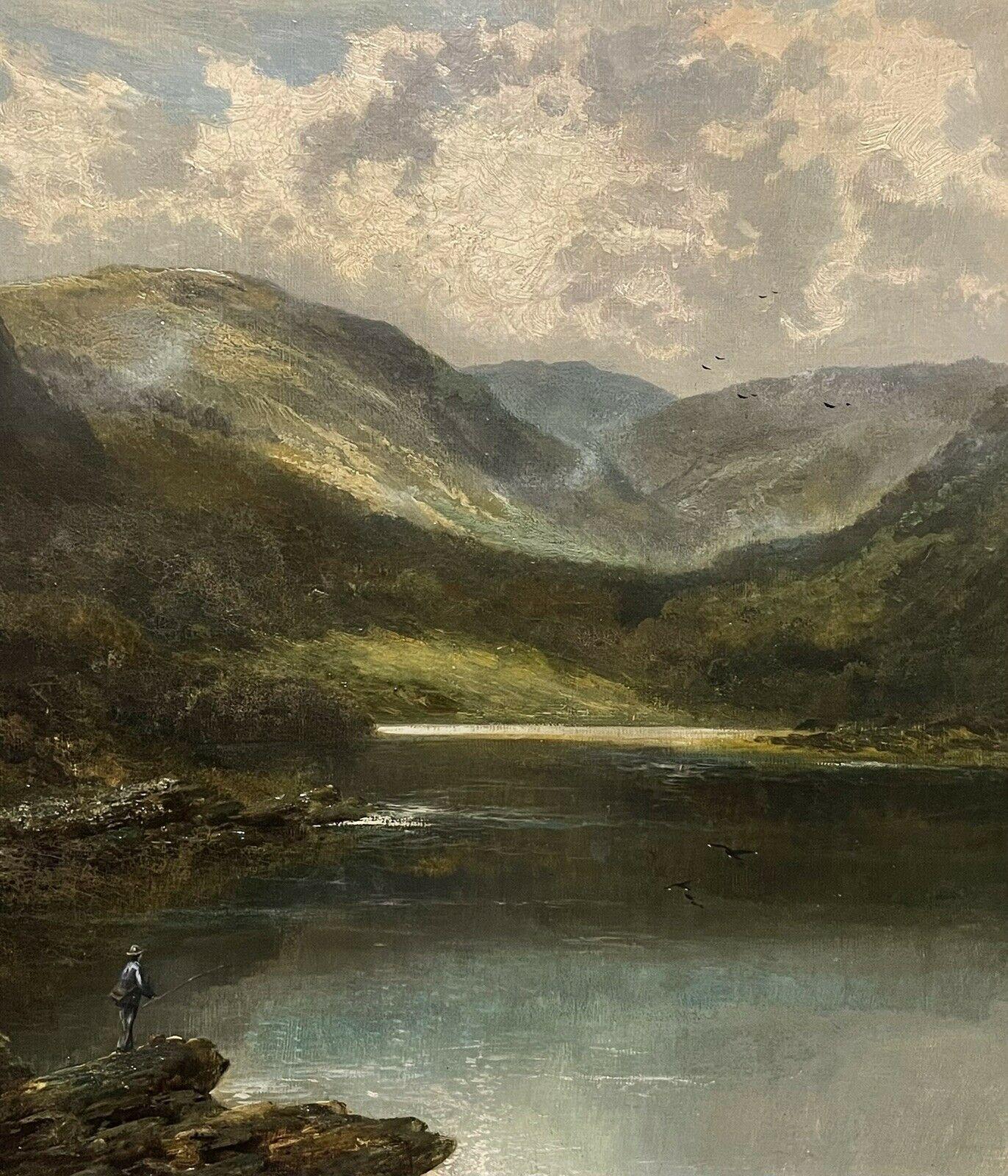Large Scottish Highlands Loch Landscape, 19th century Victorian Oil Painting 2