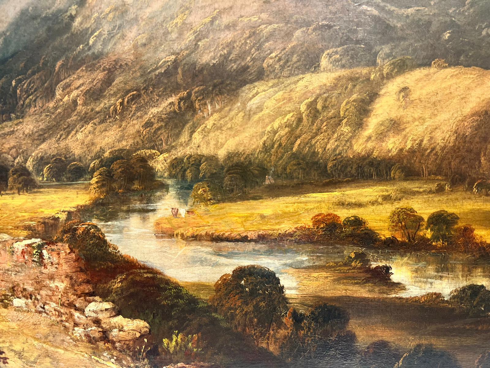 Artist/ School: Scottish School, early 19th century

Title: The Highland Valley

Medium: oil on canvas, unframed

Painting: 28 x 36 inches

Provenance: private collection, UK

Condition: The painting is in overall very good and sound condition.
 