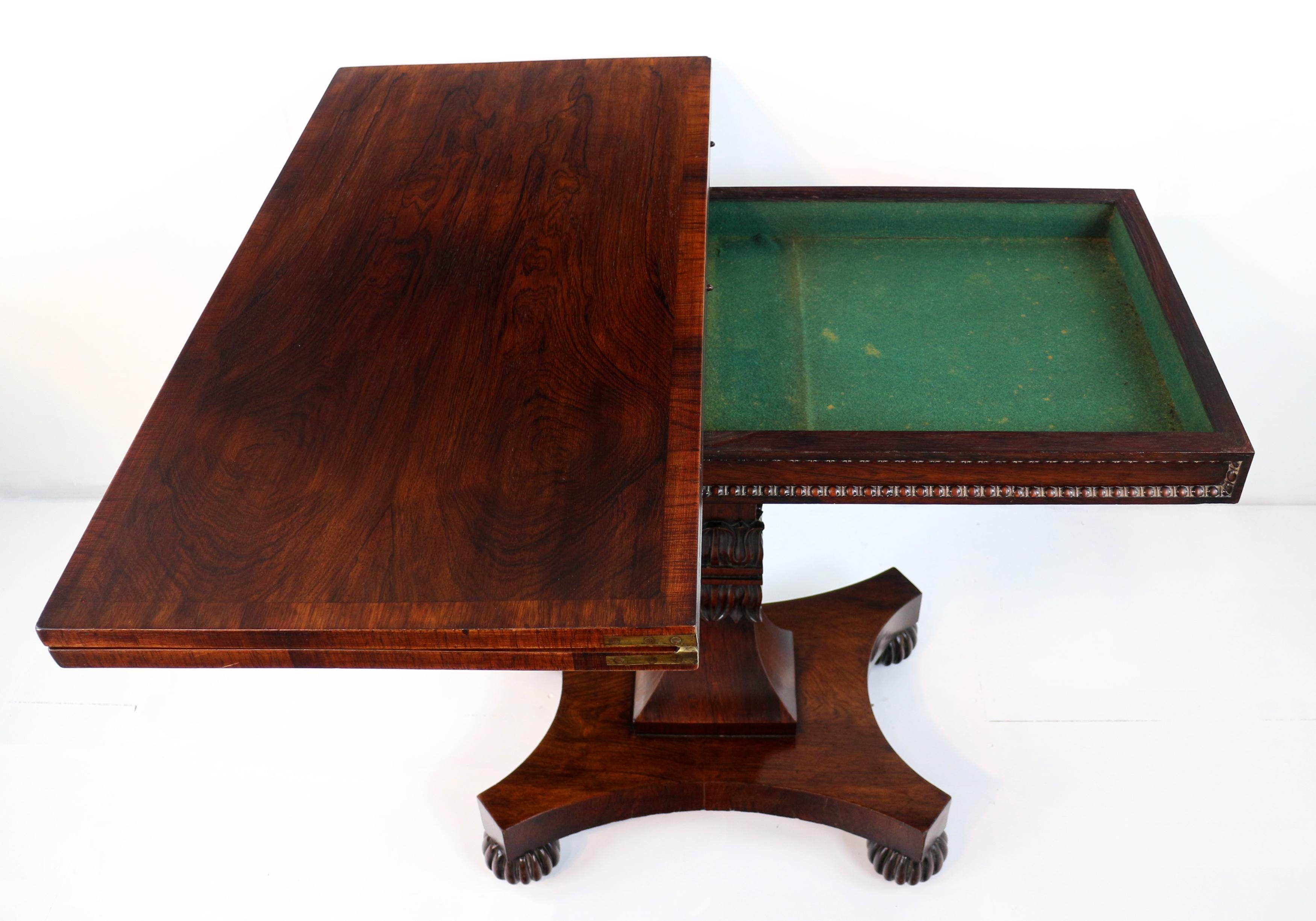 Antique Scottish Regency Rosewood Tea Table in the Manner of William Trotter For Sale 6