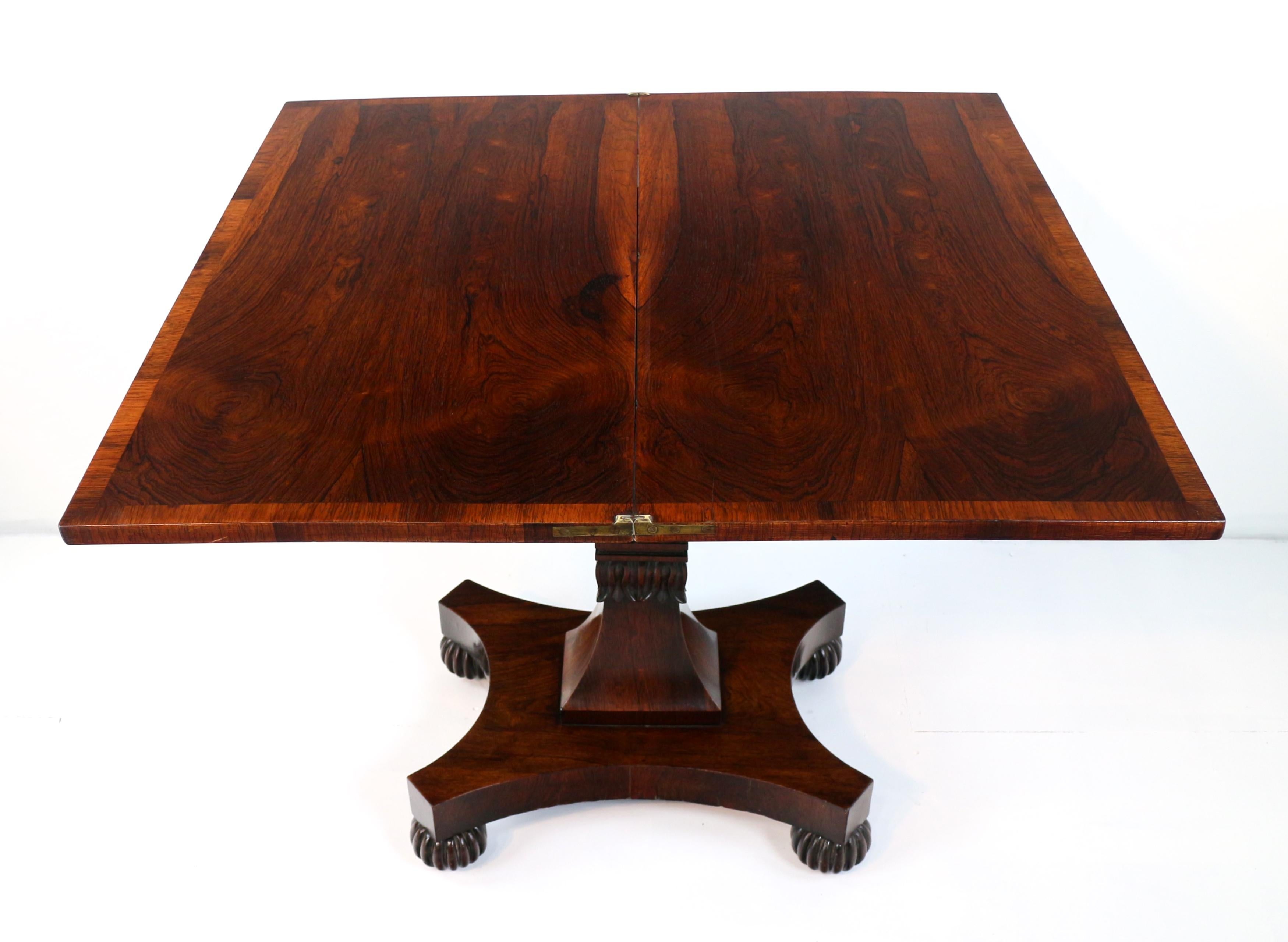 Antique Scottish Regency Rosewood Tea Table in the Manner of William Trotter For Sale 7