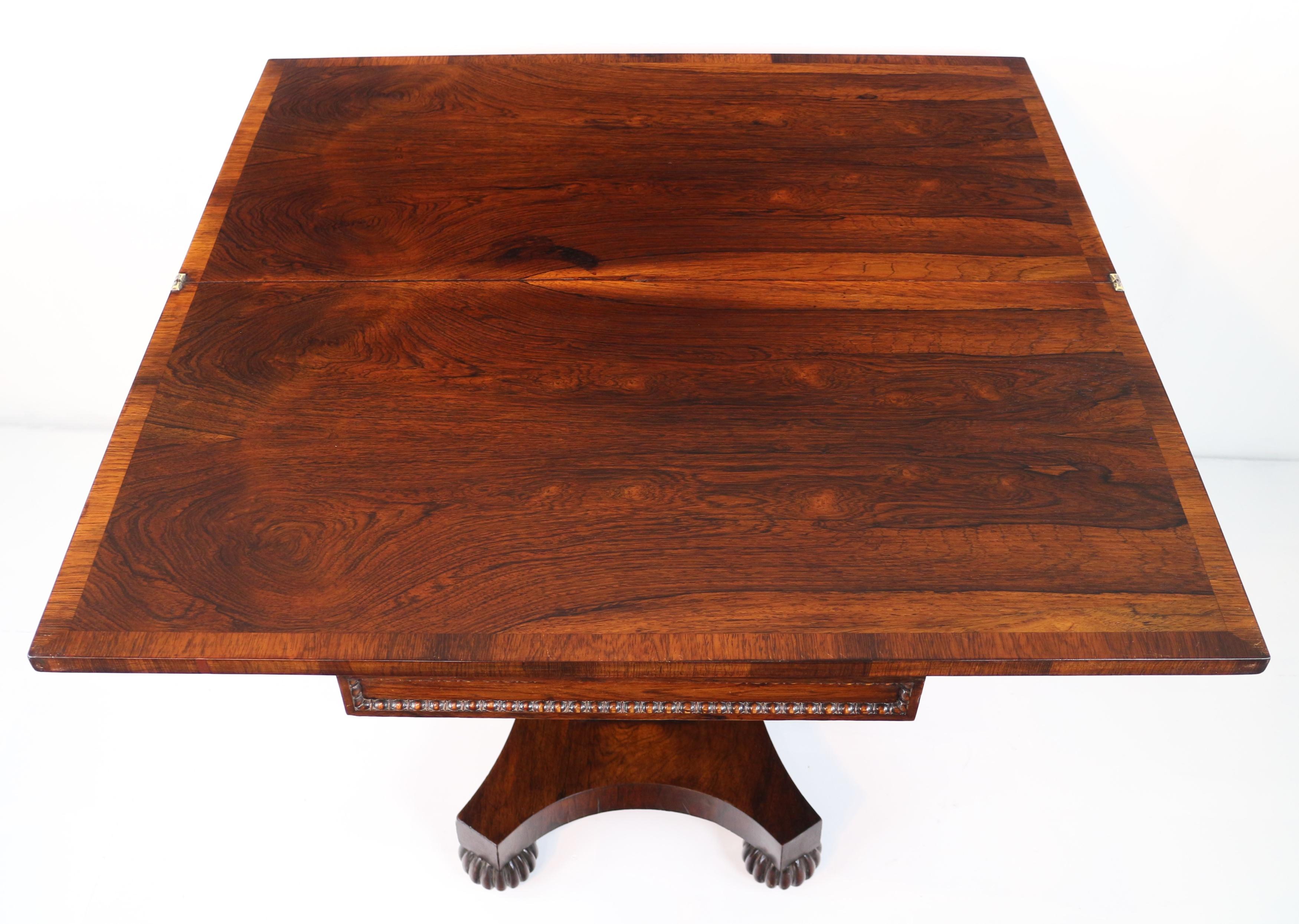 Antique Scottish Regency Rosewood Tea Table in the Manner of William Trotter For Sale 8