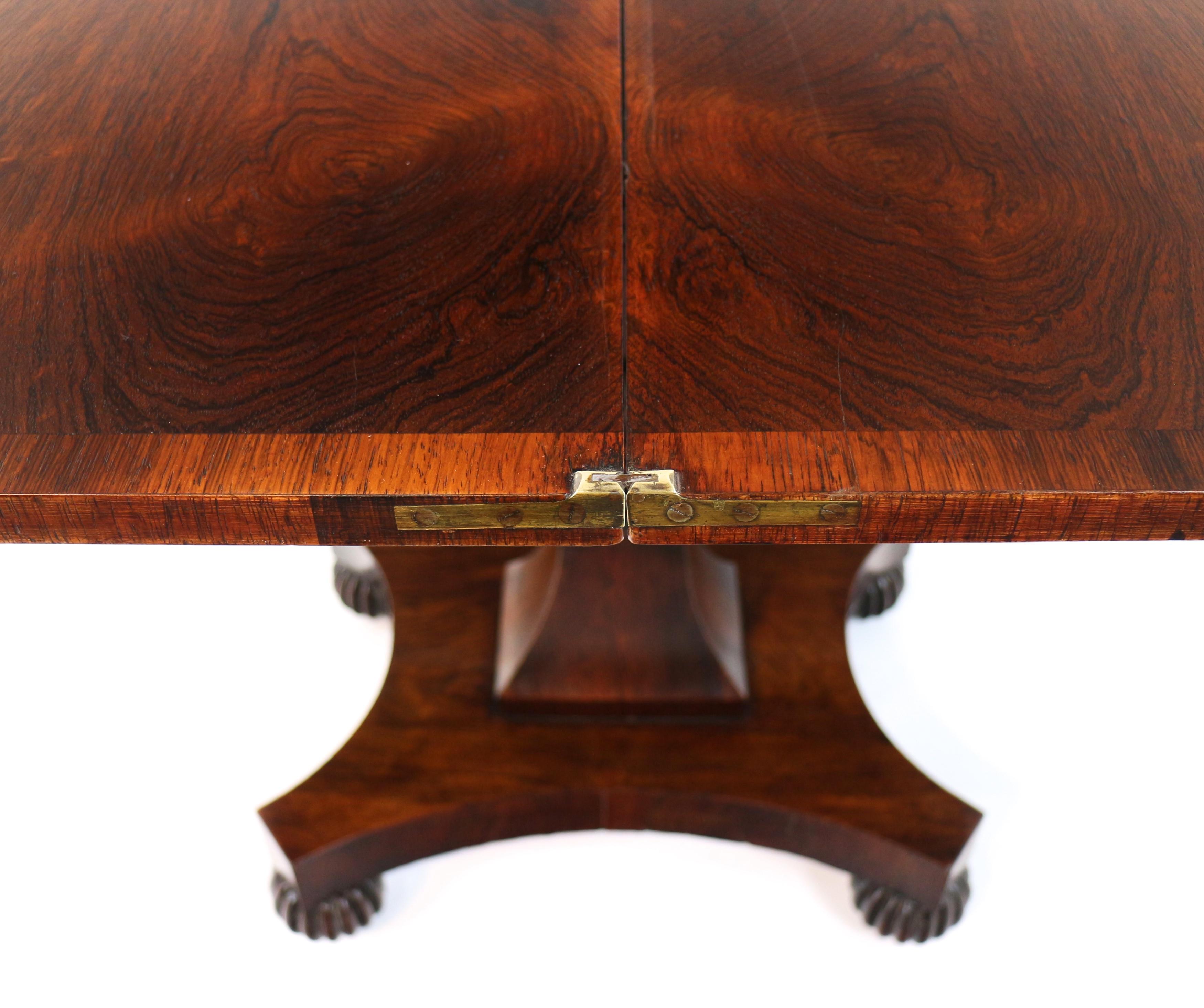 Antique Scottish Regency Rosewood Tea Table in the Manner of William Trotter For Sale 9