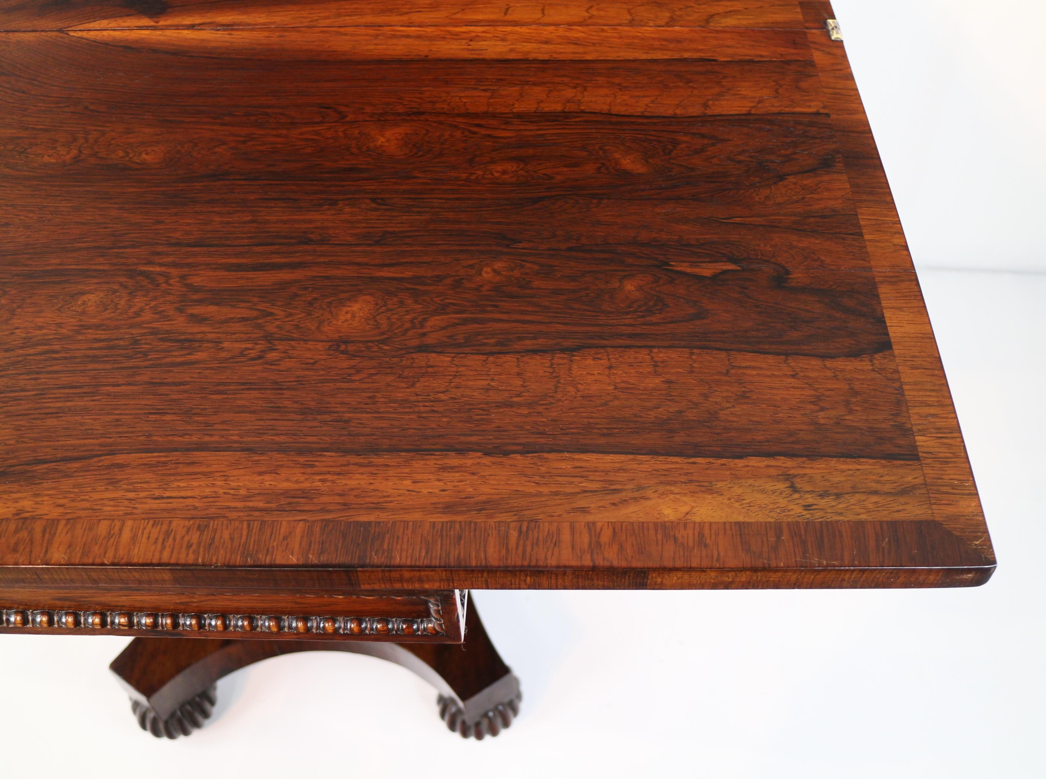 Antique Scottish Regency Rosewood Tea Table in the Manner of William Trotter For Sale 12