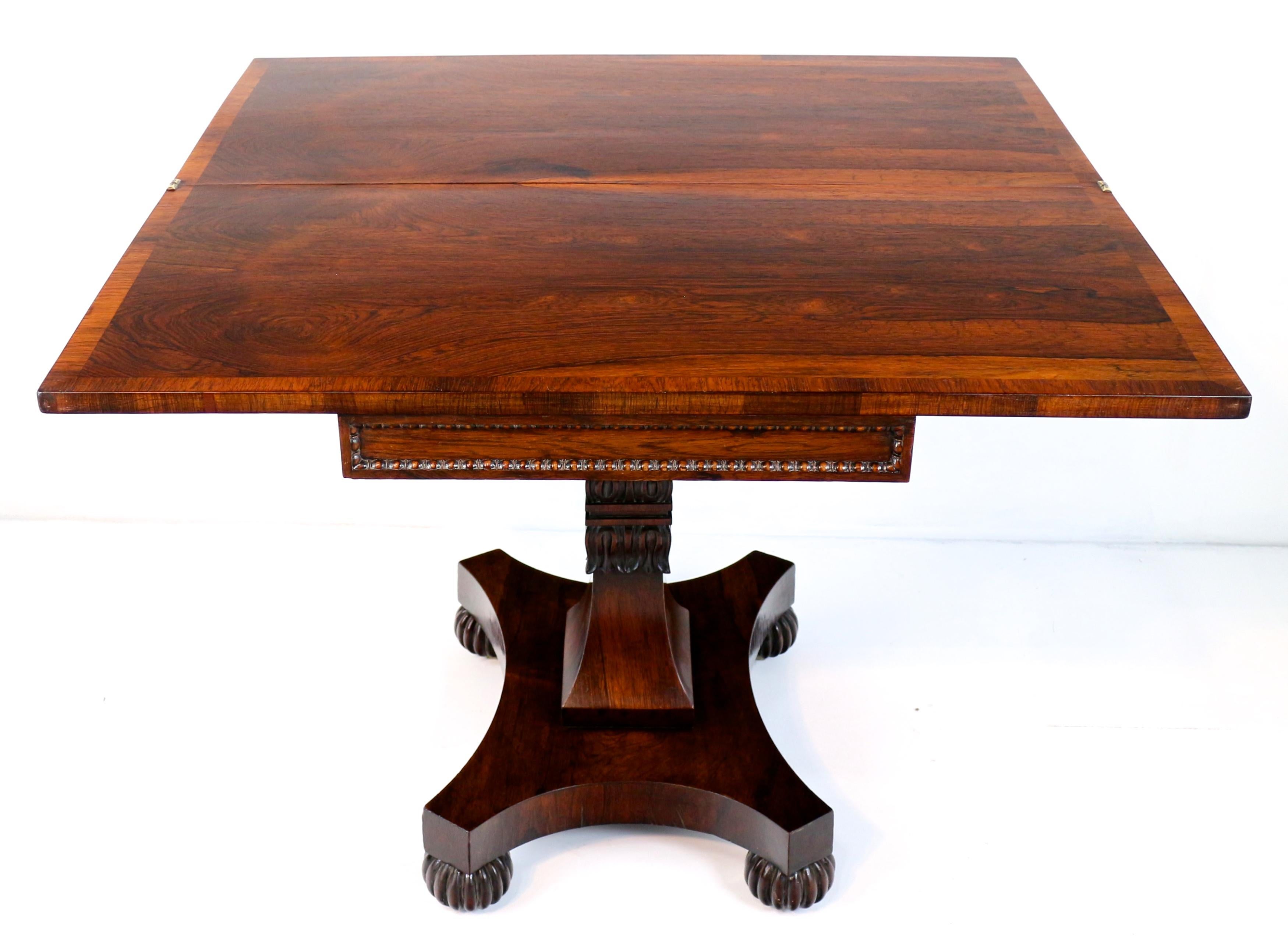 Antique Scottish Regency Rosewood Tea Table in the Manner of William Trotter For Sale 13