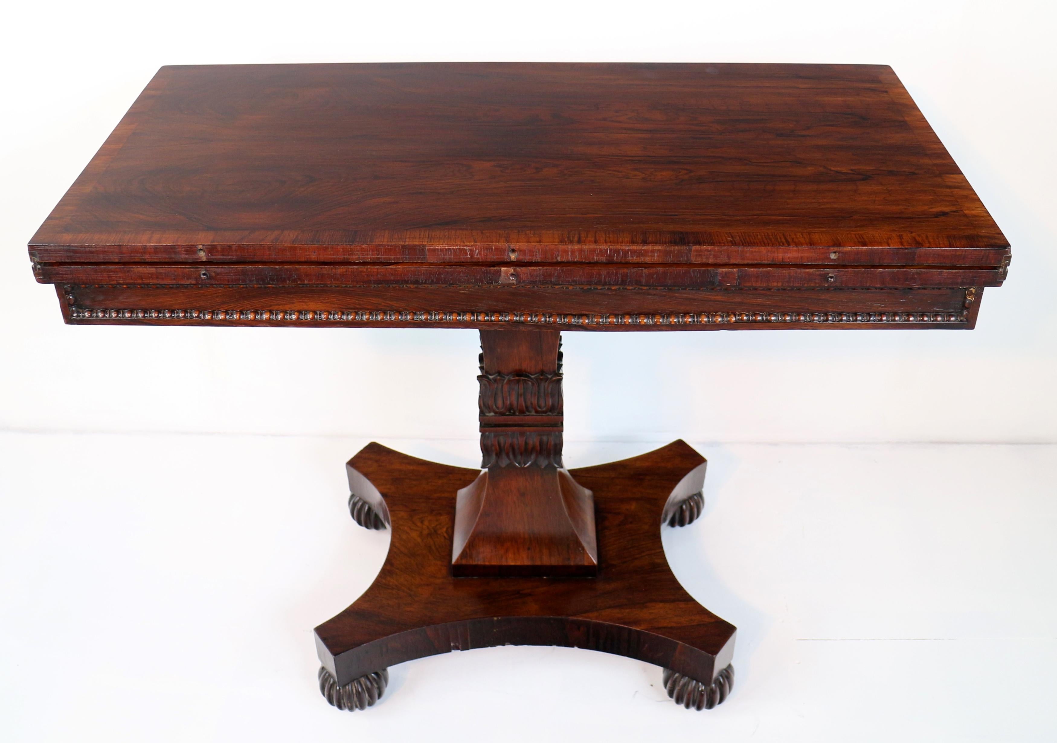 Antiker schottischischer Regency-Teetisch aus Rosenholz in der Art von William Trotter im Angebot 13