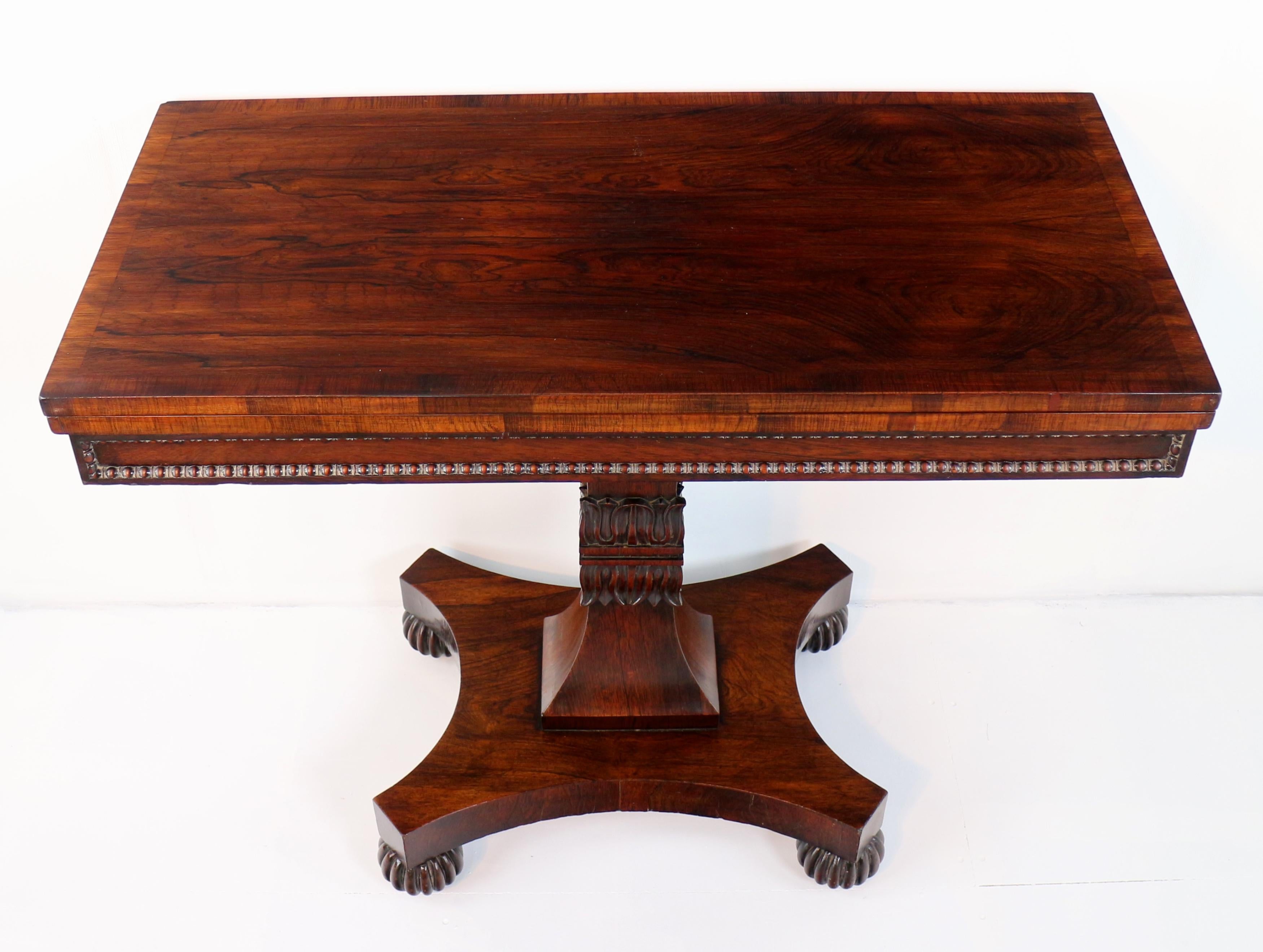 Antique Scottish Regency Rosewood Tea Table in the Manner of William Trotter In Good Condition For Sale In Glasgow, GB