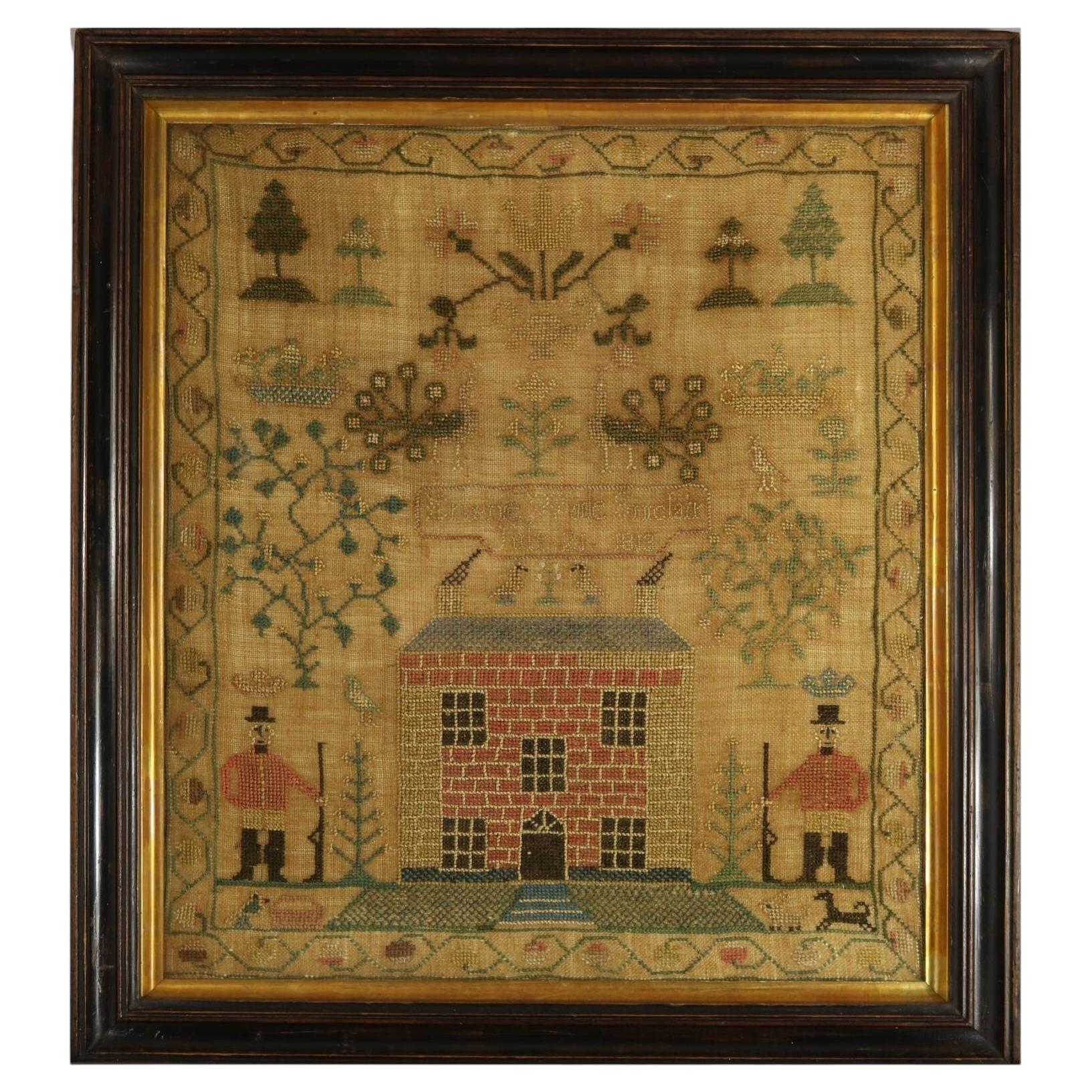 Antique Scottish Sampler, 1813, by Erskine Wade Sinclair