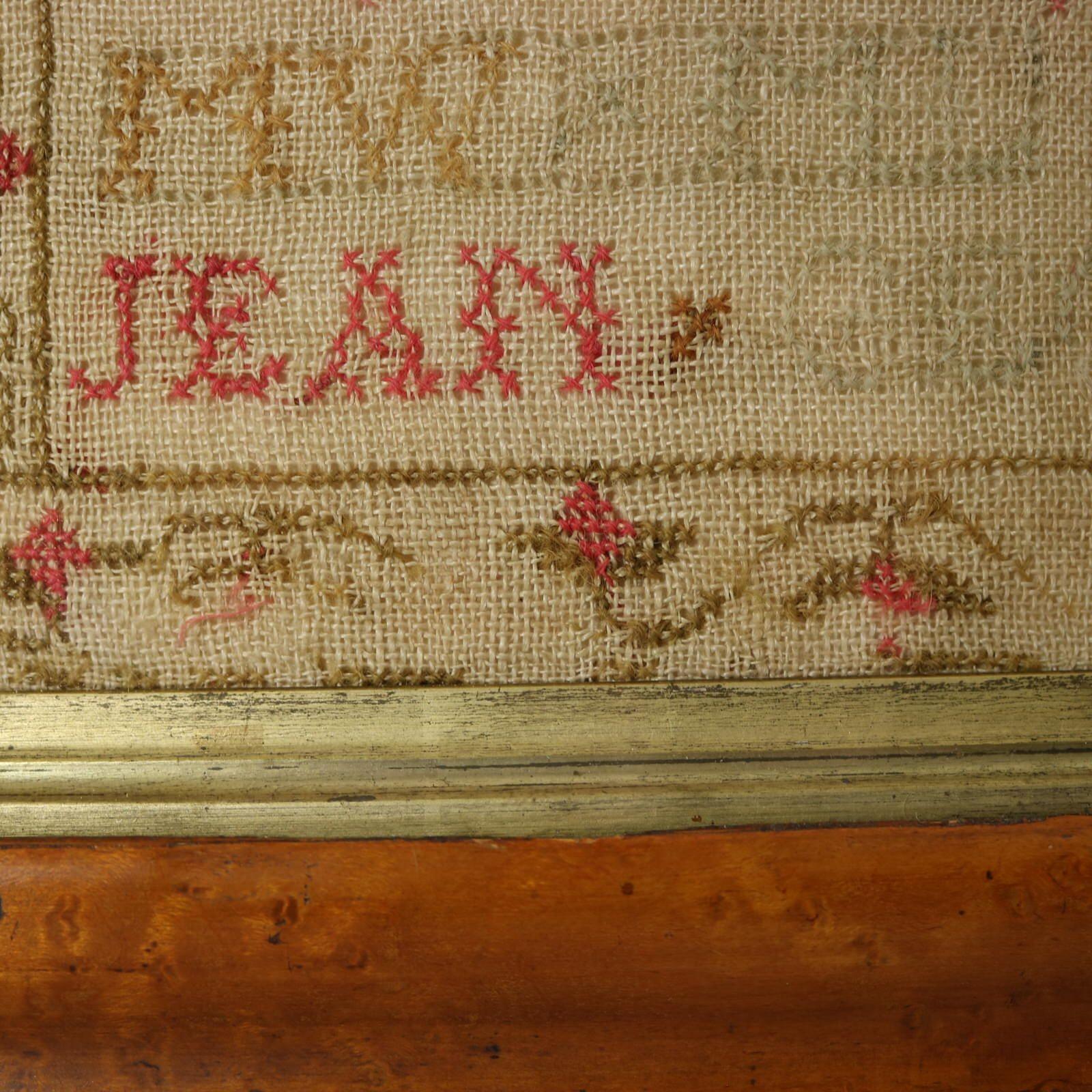 Antique Scottish Sampler, 1844, by Jean George 14