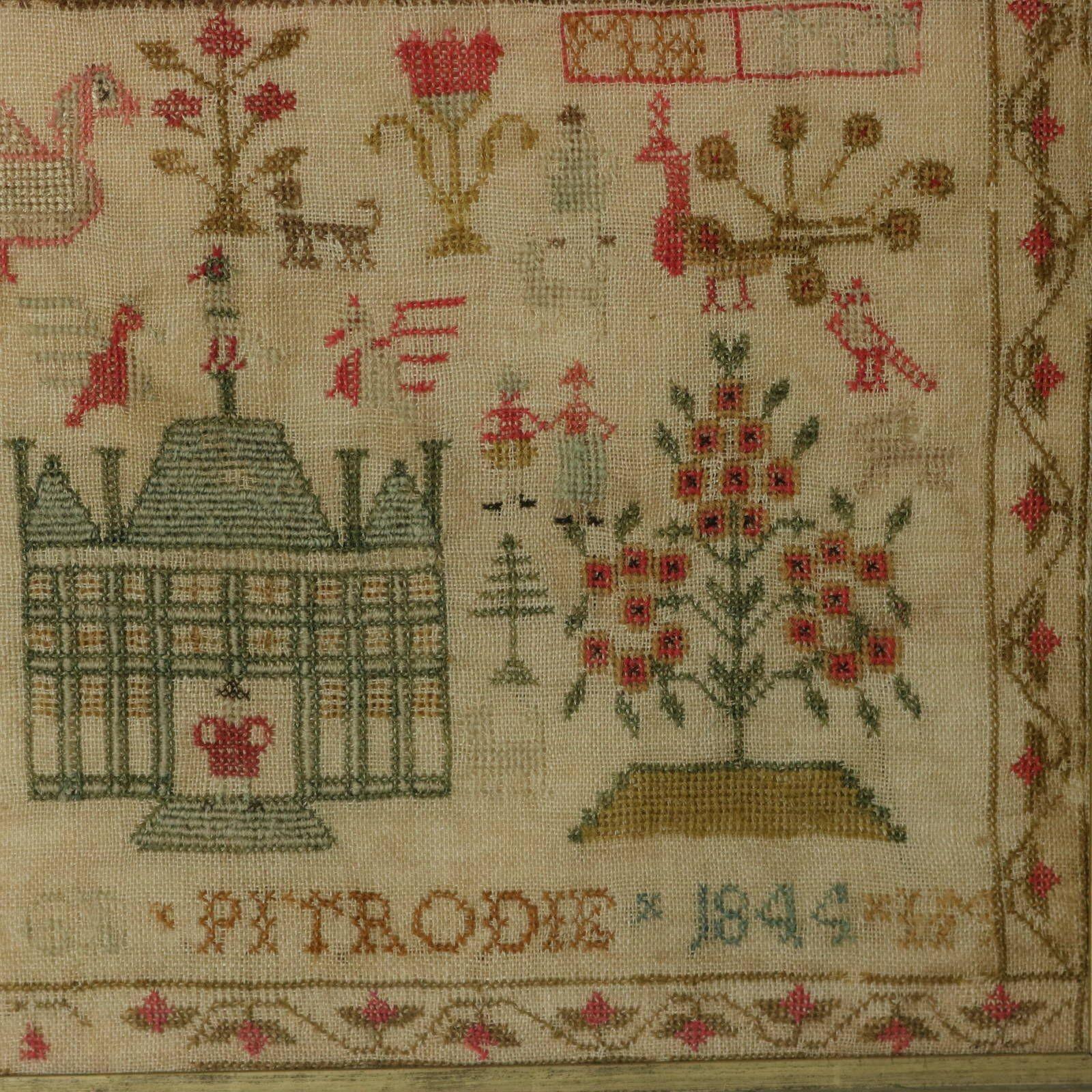 Mid-19th Century Antique Scottish Sampler, 1844, by Jean George
