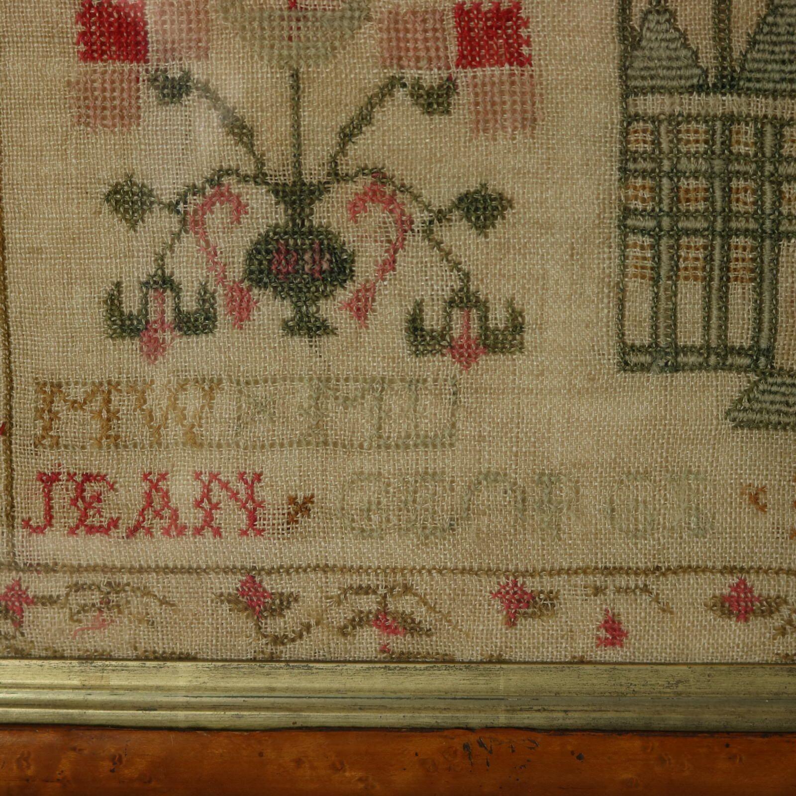 Antique Scottish Sampler, 1844, by Jean George 2