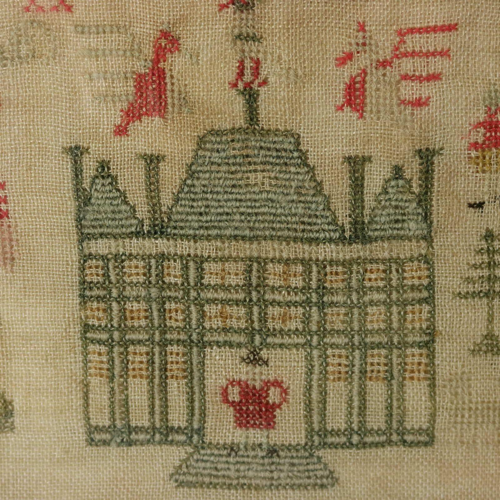 Antique Scottish Sampler, 1844, by Jean George 4