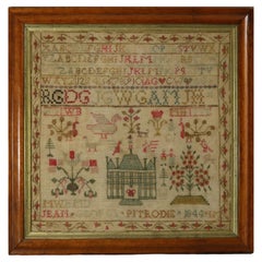 Antique Scottish Sampler, 1844, by Jean George