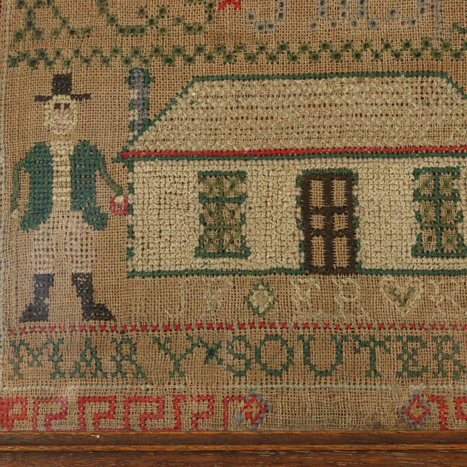 Early 19th Century Antique Scottish Sampler, circa 1820, by Mary Souter For Sale