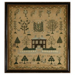 Antique Scottish Sampler, c.1840, by Helen Smith
