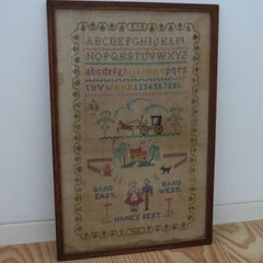 Antique échantillon écossais Gang East Gang West Hame's Best