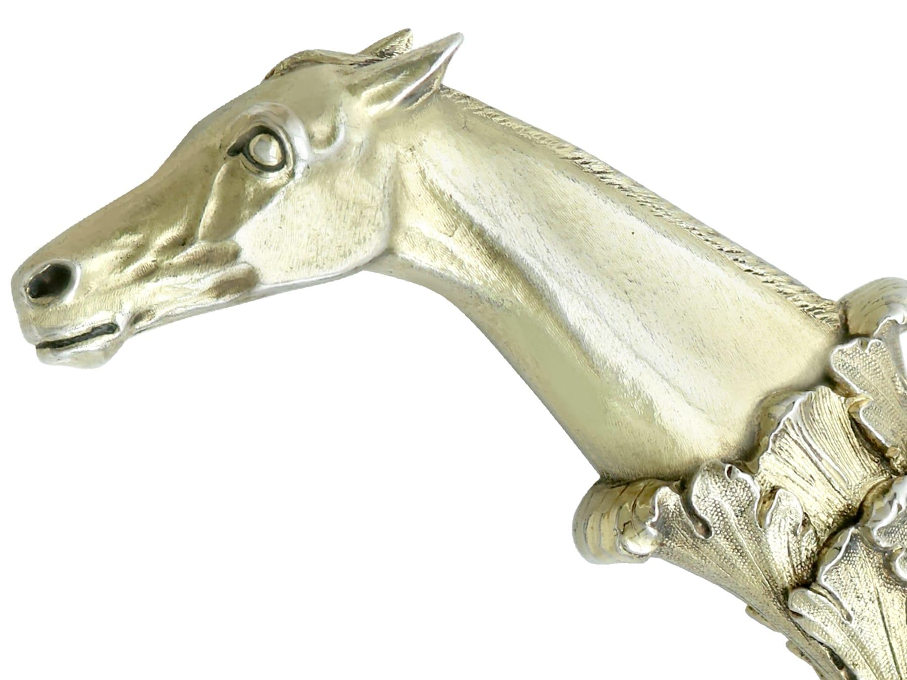 Antike schottische Sterling Silber vergoldet Punch / Suppenkelle (19. Jahrhundert) im Angebot