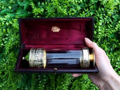 Antico set da comunione da viaggio scozzese in argento sterling