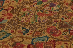 Fragment de textile écossais ancien avec un riche art populaire pictural - Rug & Kilim