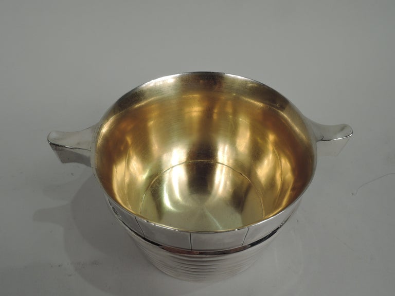 Antique Scottish Victorian Sterling Silver Butter Tub In Excellent Condition For Sale In New York, NY