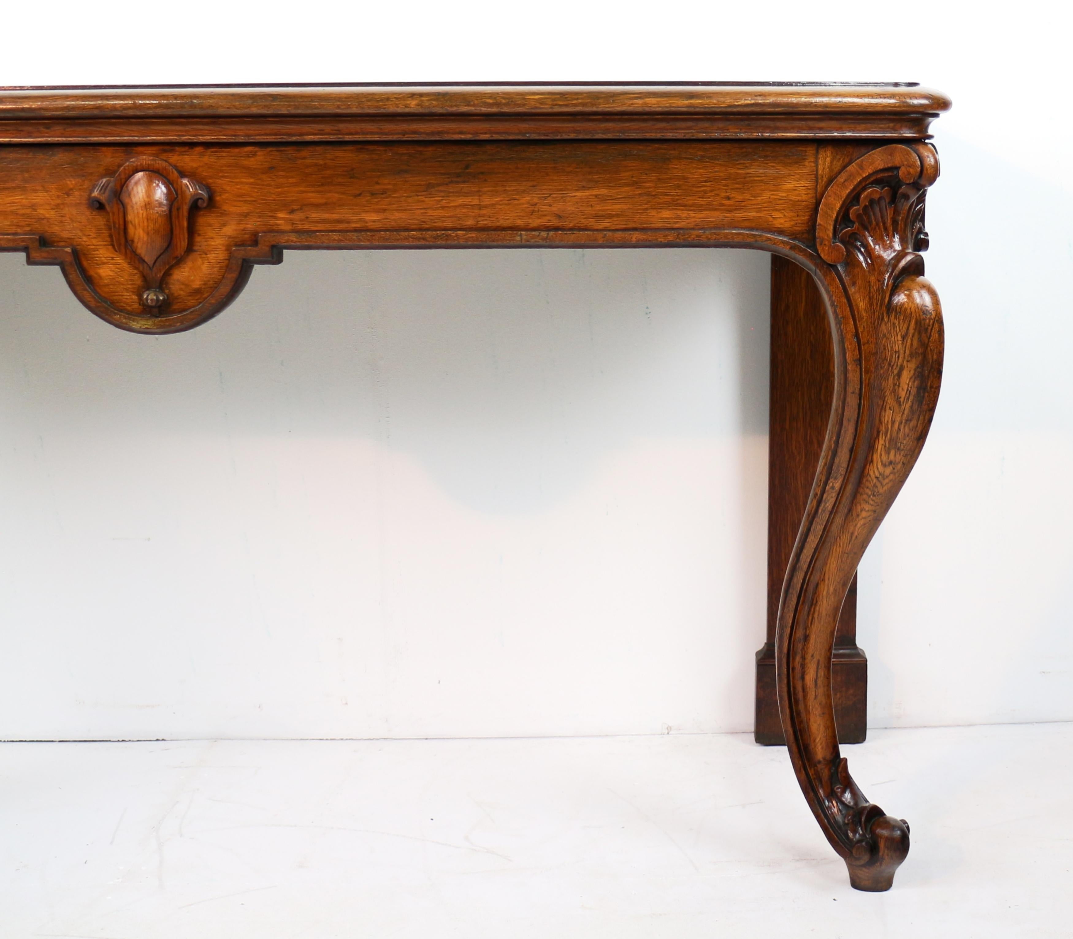 Antique Scottish William IV Oak Hall or Serving Table In Good Condition For Sale In Glasgow, GB