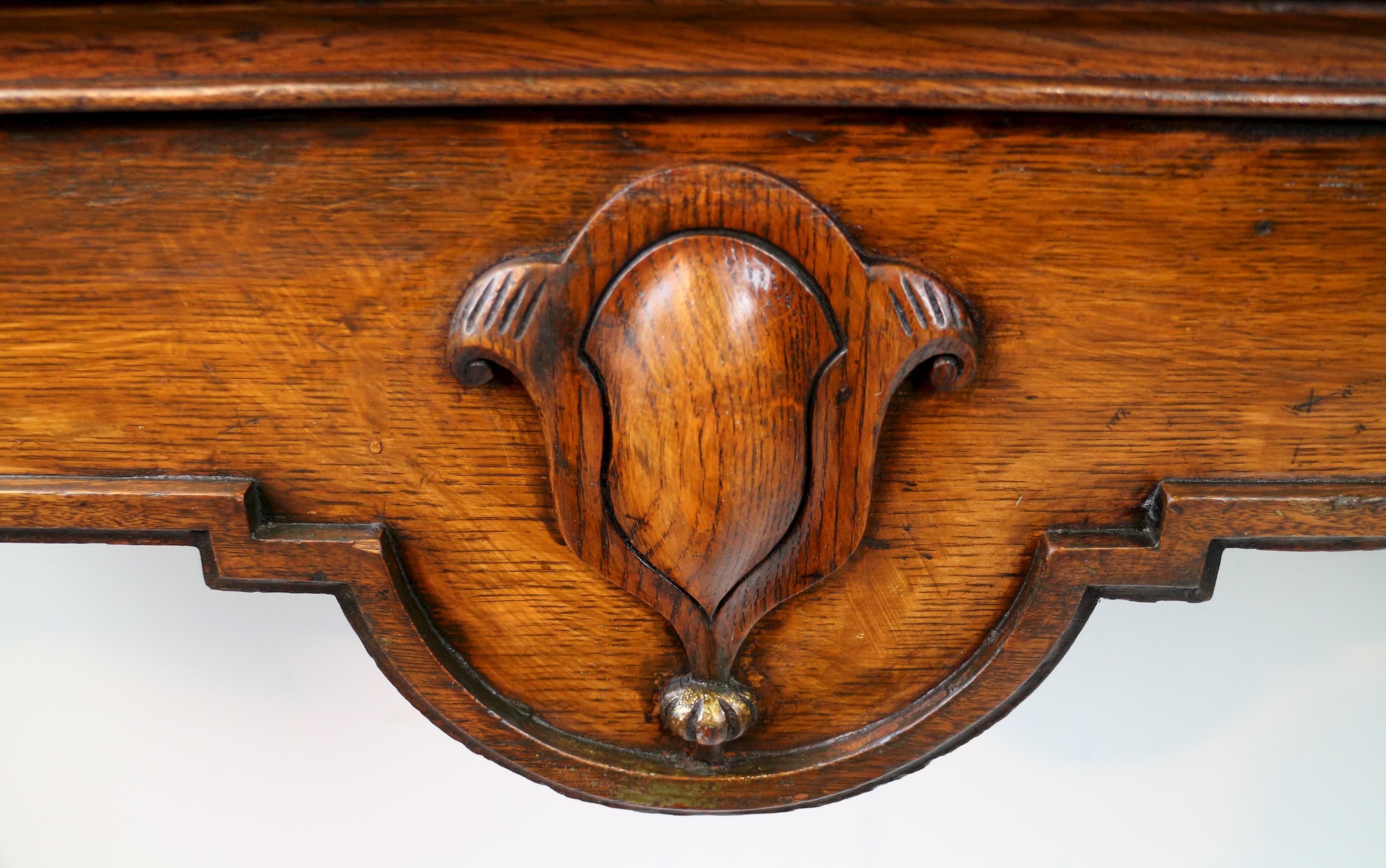 Antique Scottish William IV Oak Hall or Serving Table For Sale 1