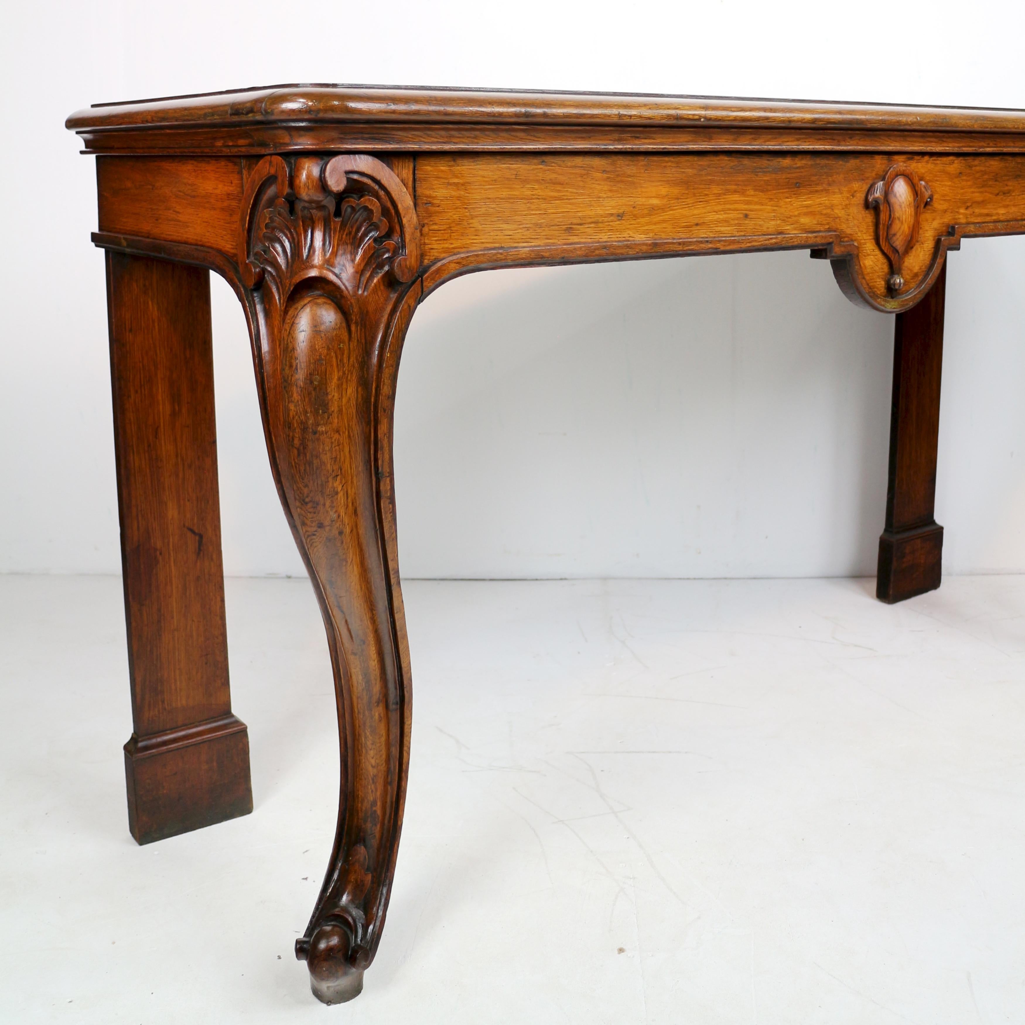 Antique Scottish William IV Oak Hall or Serving Table For Sale 2