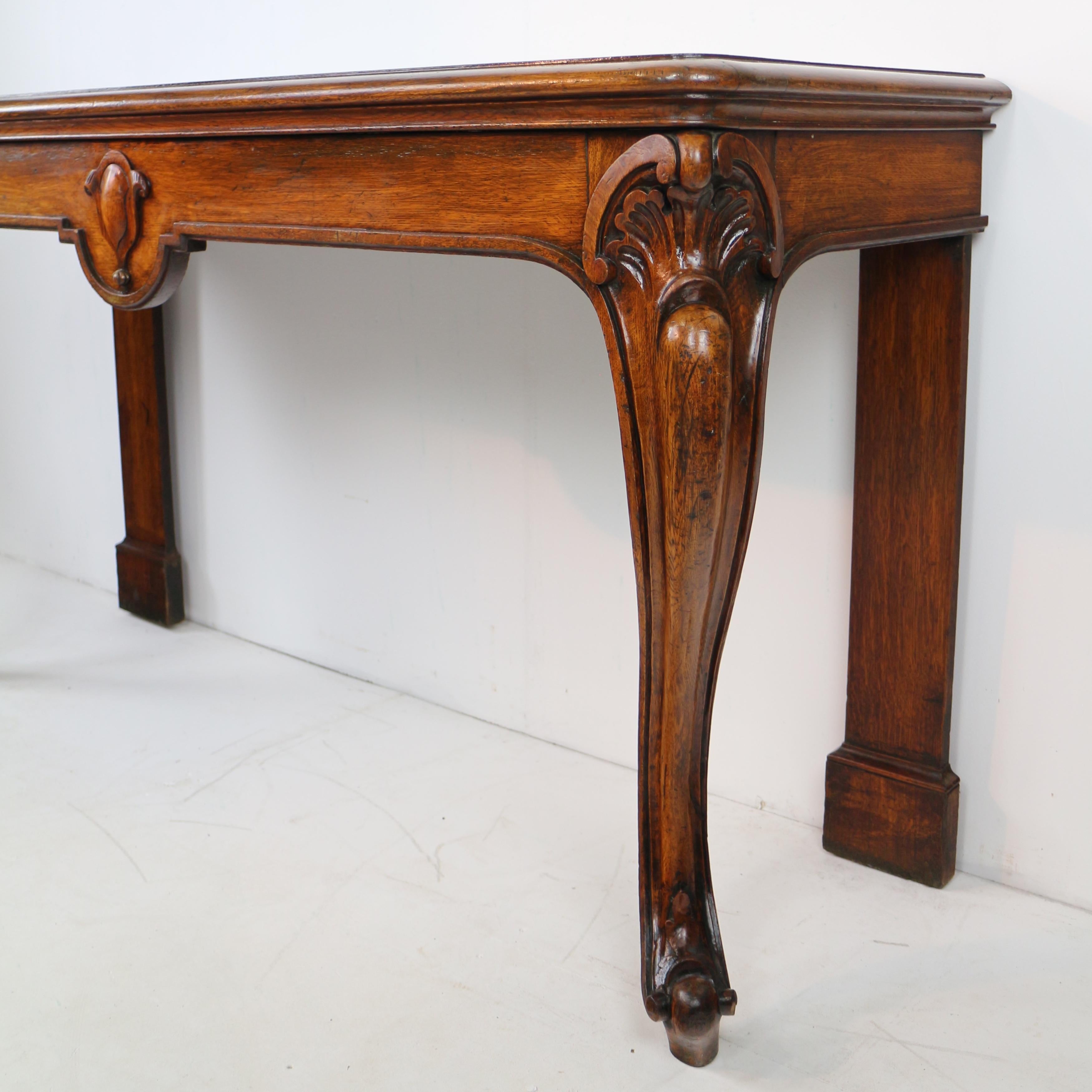 Antique Scottish William IV Oak Hall or Serving Table For Sale 4