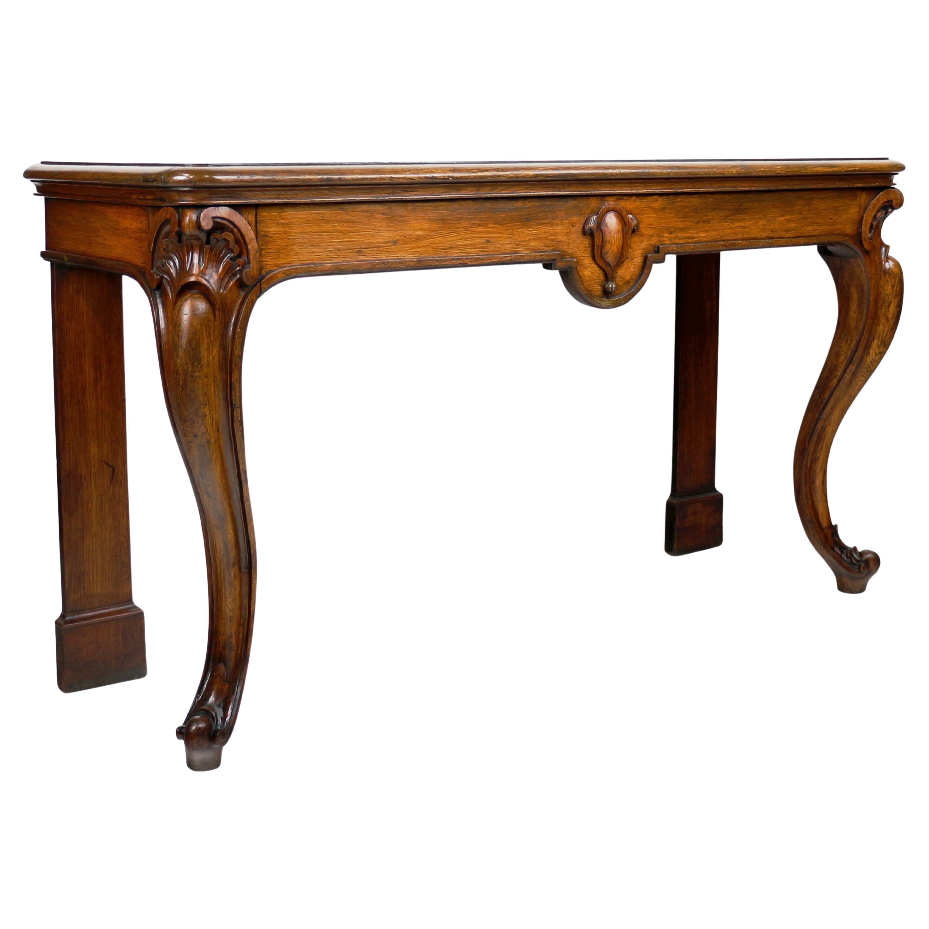 Antique Scottish William IV Oak Hall or Serving Table For Sale
