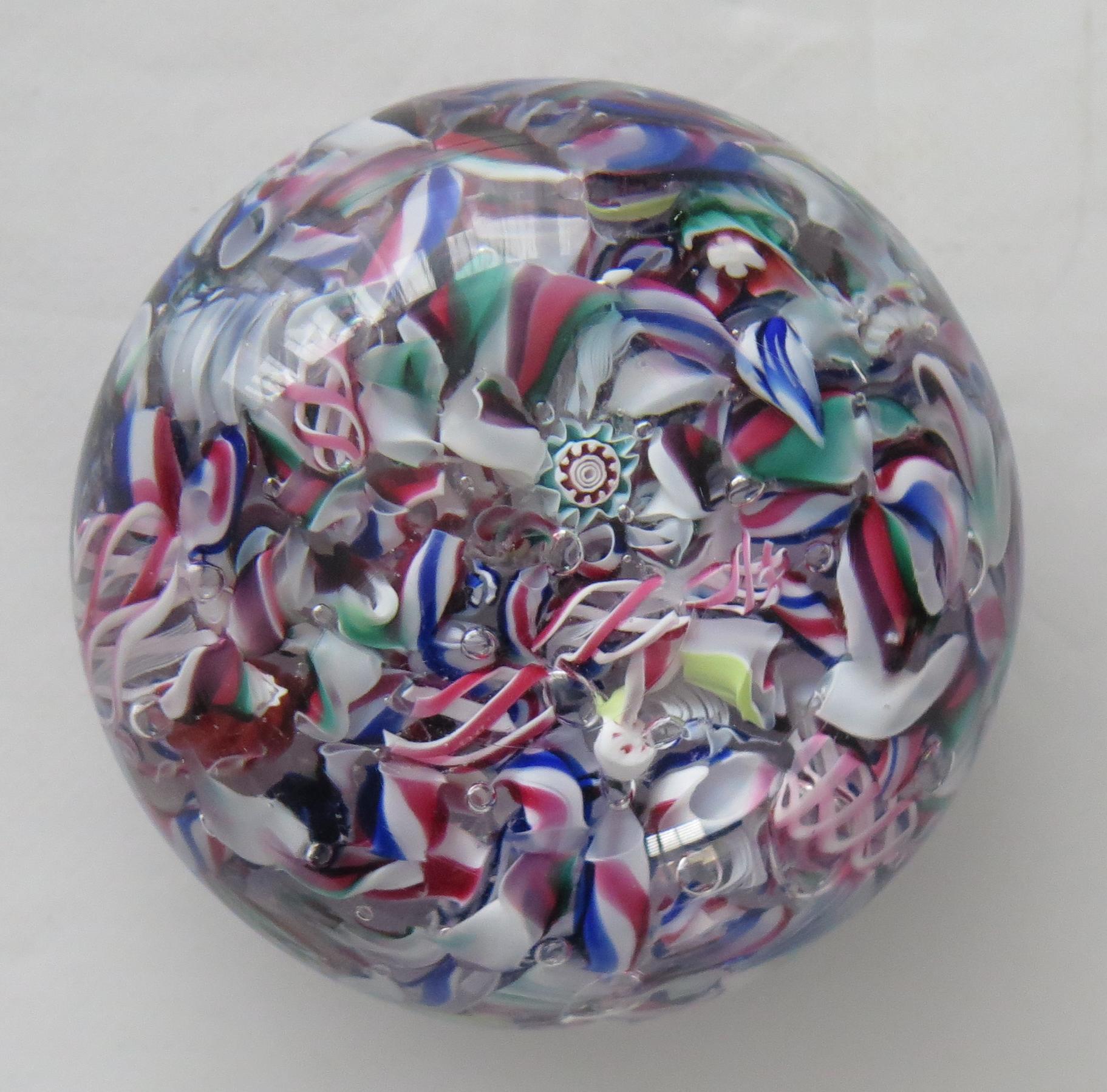 American Craftsman Antique Scrambled Glass Paperweight New England Glass Company, American 1852 For Sale