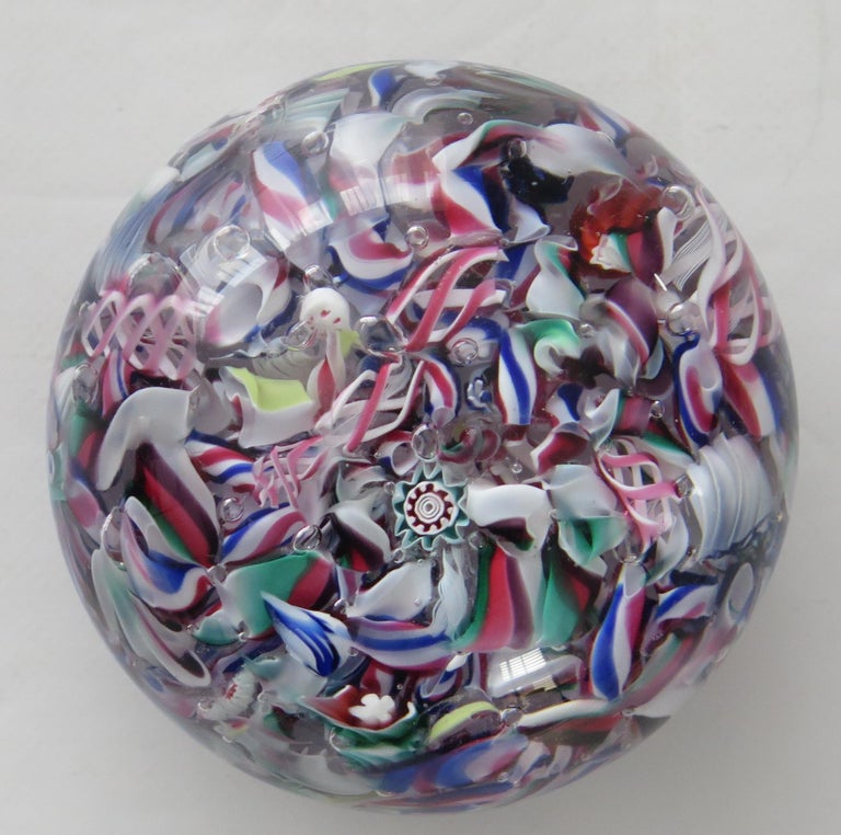 19th Century Antique Scrambled Glass Paperweight New England Glass Company, American 1852 For Sale