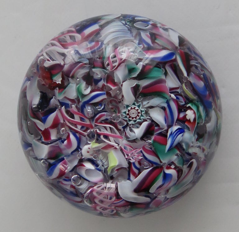Antique Scrambled Glass Paperweight New England Glass Company, American 1852 For Sale 2