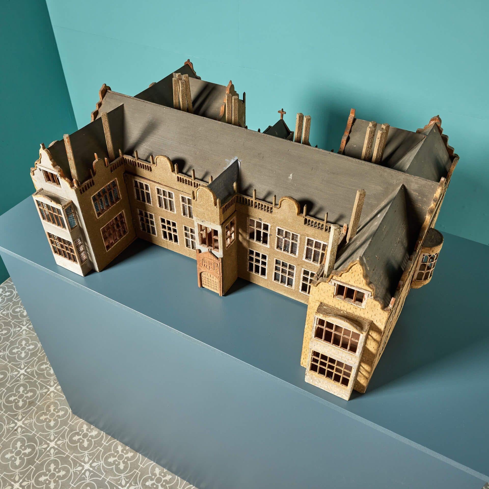English Antique Scratch Built Model of Montacute House
