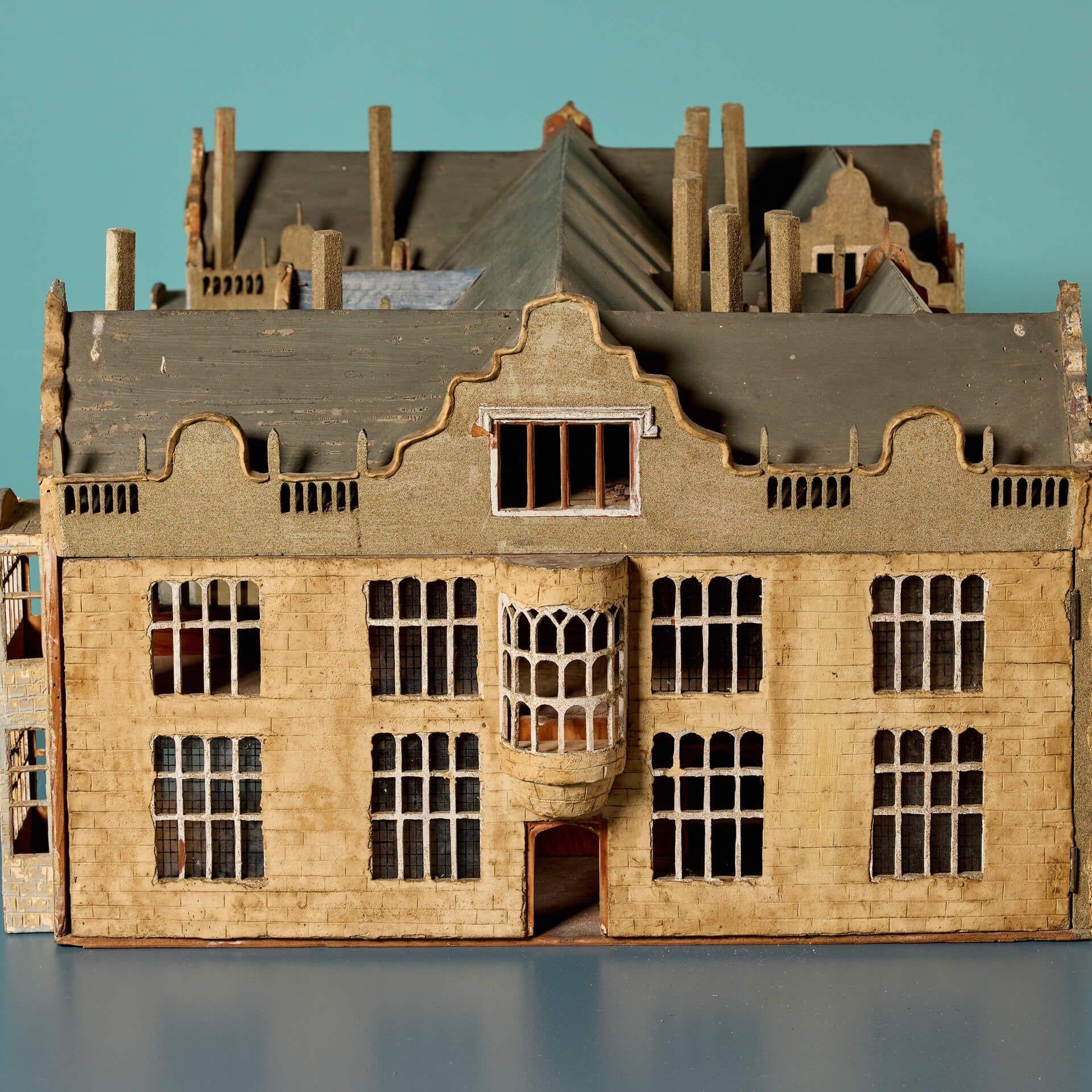 Wood Antique Scratch Built Model of Montacute House For Sale