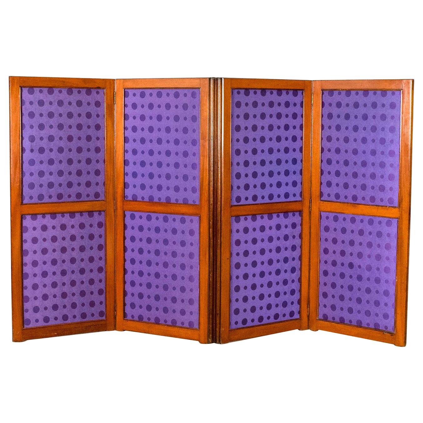 Antique Screen, English, Victorian Room Divider, Photographer's Prop
