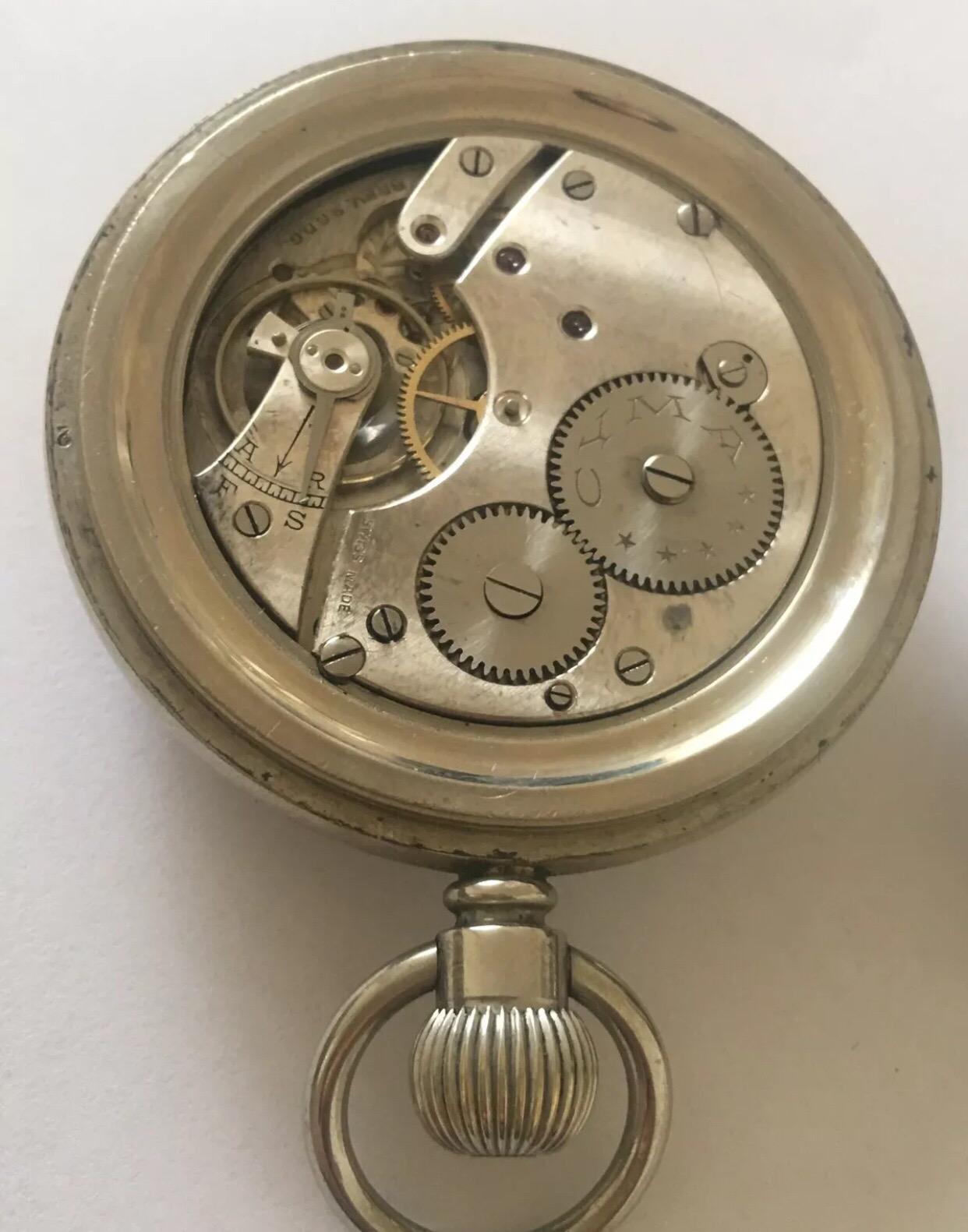 Antique Screw-Back Cyma Pocket Watch For Sale 1