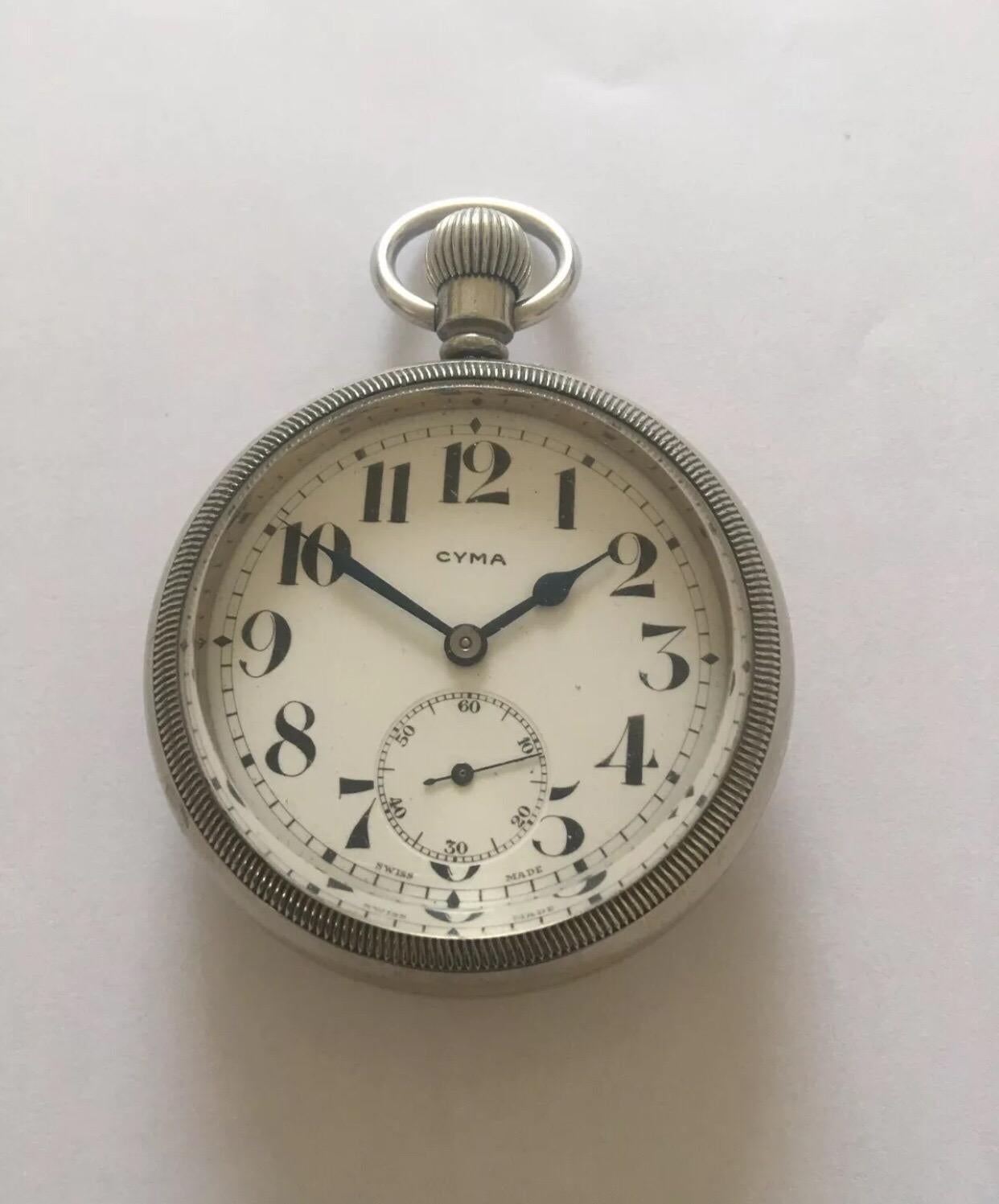 Antique Screw-Back Cyma Pocket Watch For Sale 2