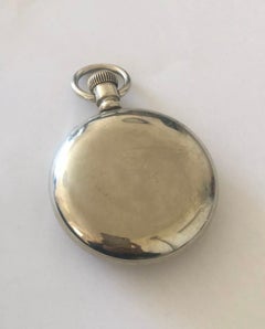 Antique Screw Back Silver Nickel Pocket Watch Signed Elgin Nat’l Watch Co. U.S.A