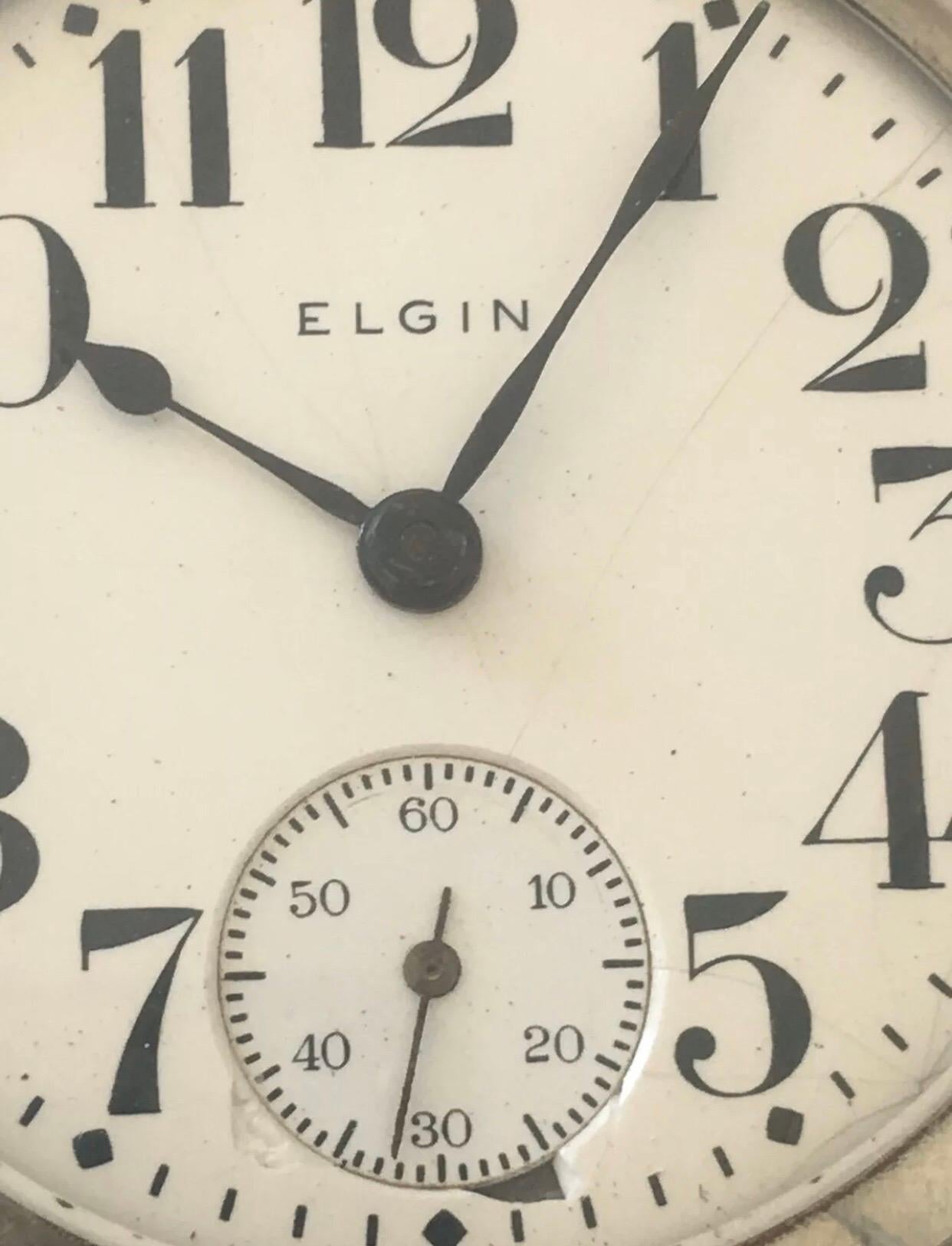 elgin silver pocket watch