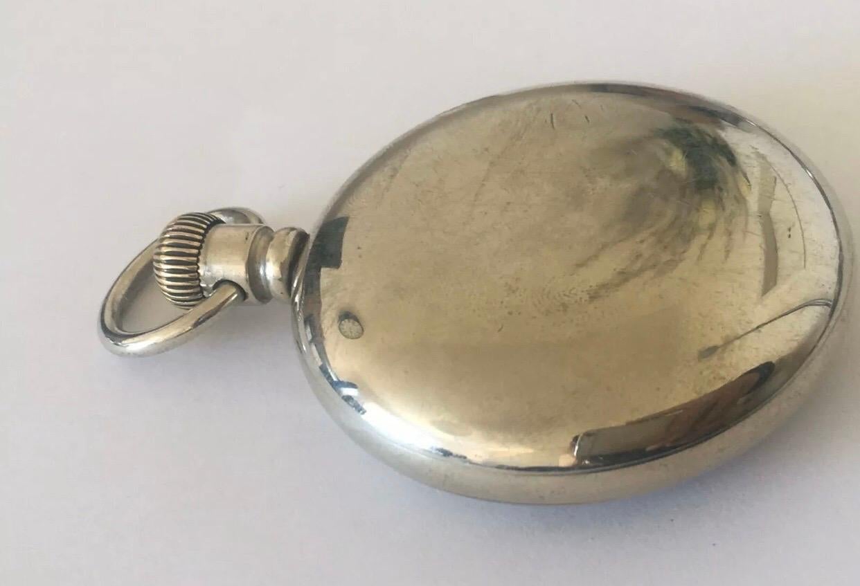 Antique Screw Back Silver Nickel Pocket Watch Signed Elgin Nat’l Watch Co. U.S.A 2