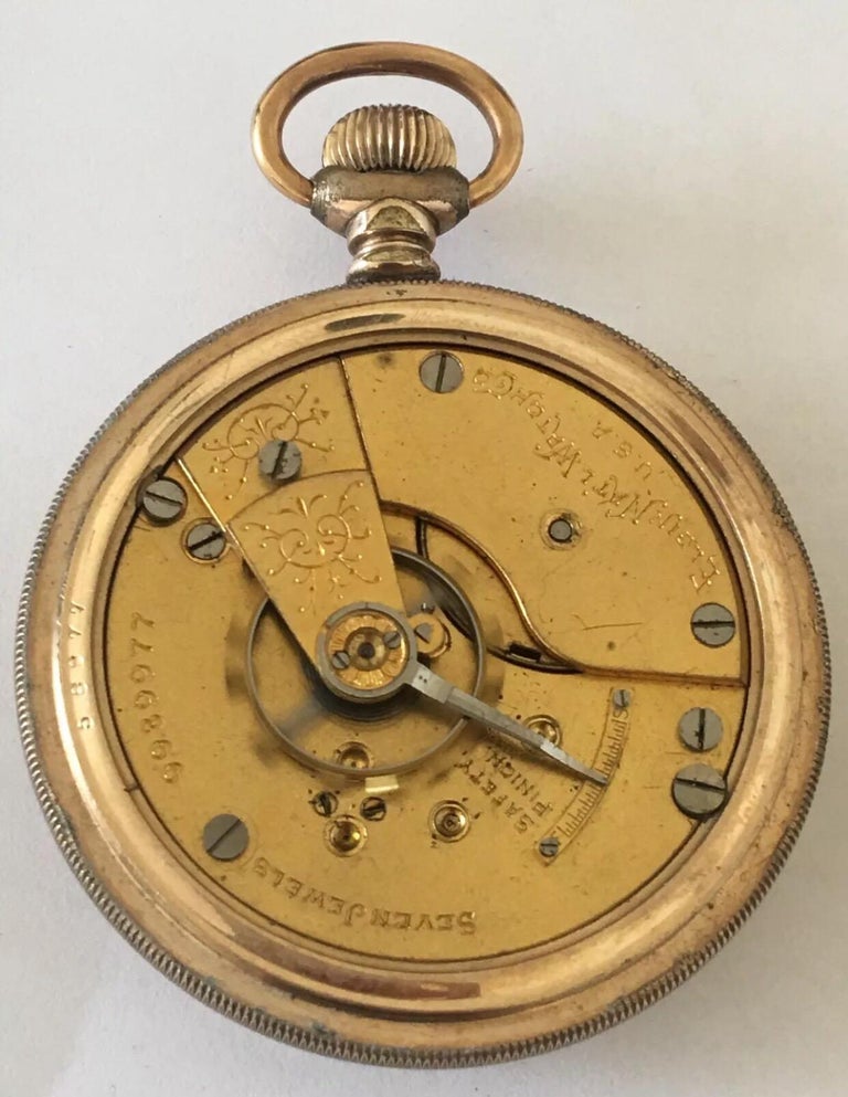 Antique Screw Back GoldPlated Pocket Watch Signed Elgin Nat’l Watch Co